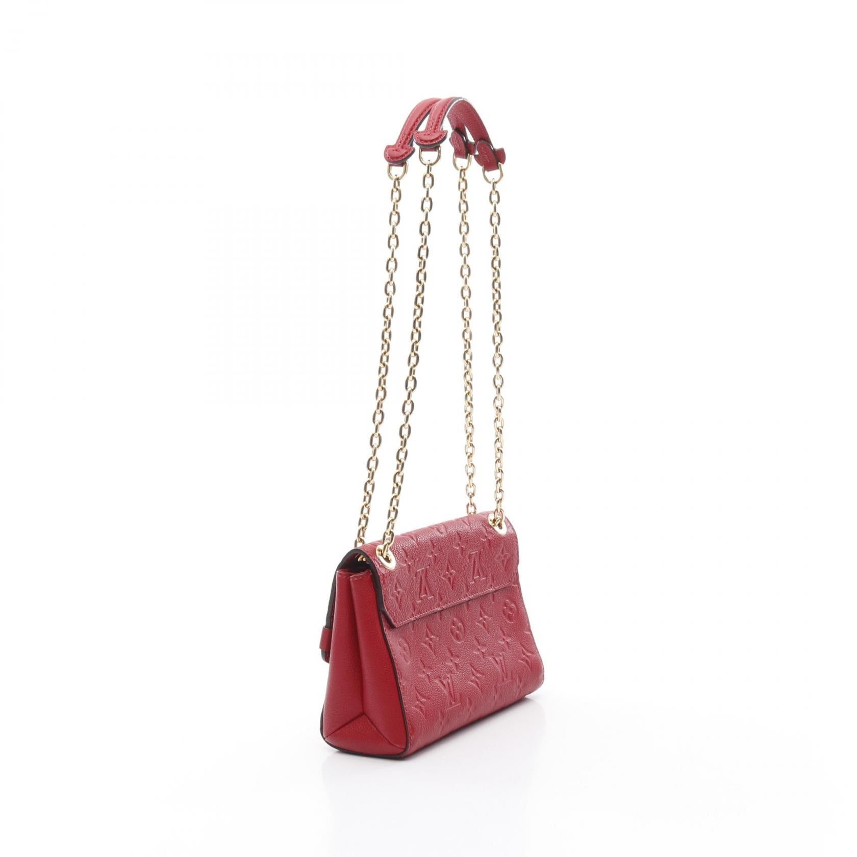 Louis Vuitton Louis Vuitton Vavin Bb Monogram Empreinte Cerise Double Chain Shoulder Bag Leather Red Size ONE SIZE - 2 Thumbnail