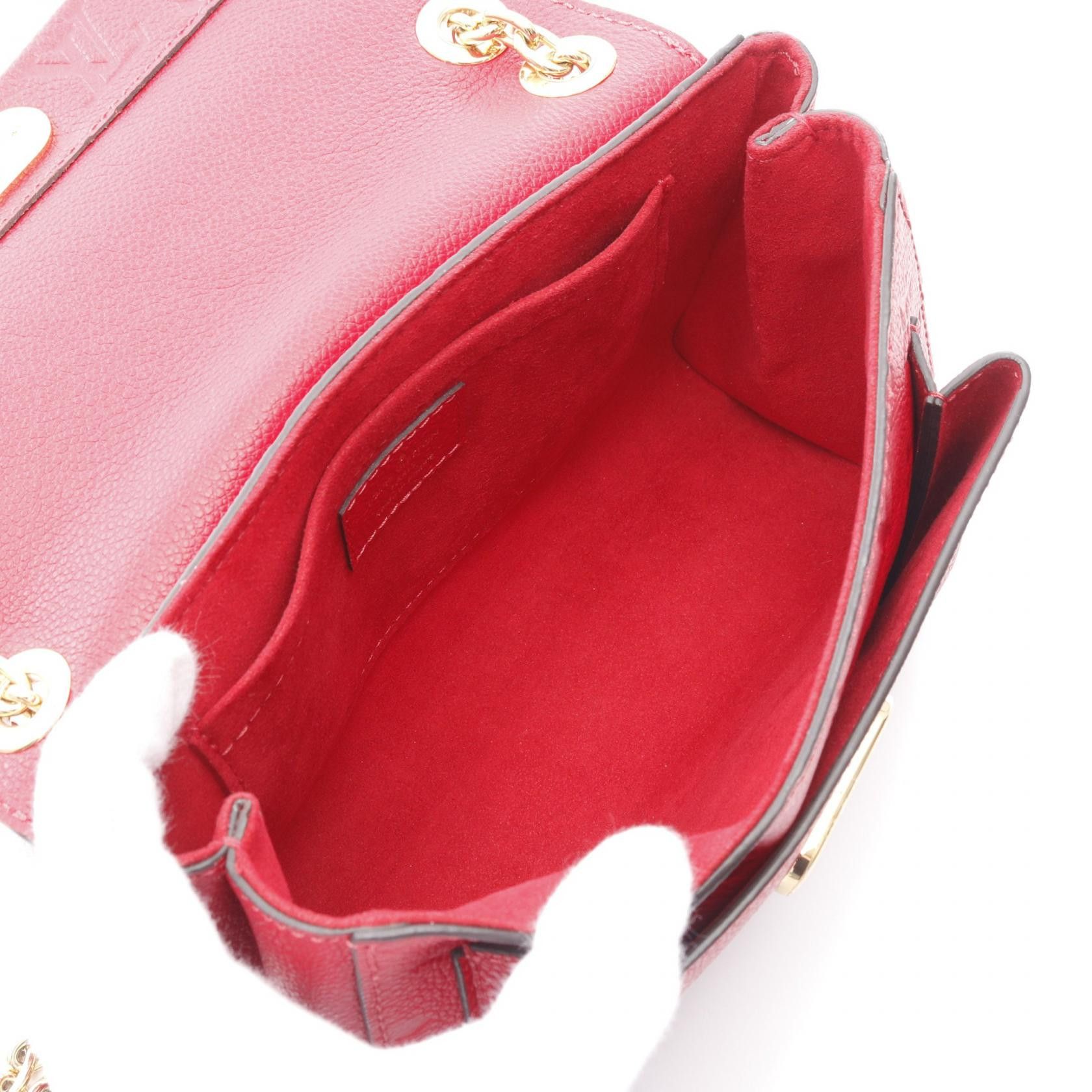 Louis Vuitton Louis Vuitton Vavin Bb Monogram Empreinte Cerise Double Chain Shoulder Bag Leather Red Size ONE SIZE - 3 Thumbnail