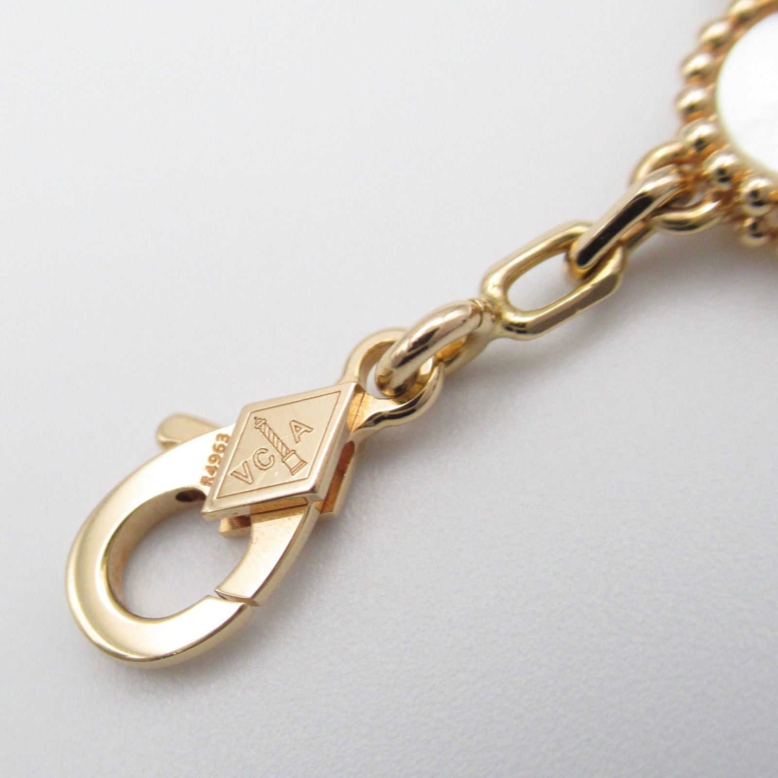 Van Cleef & Arpels Van Cleef Arpels Semi-Custom Alhambra Bless 5 Motifs Bracelet K18Pg (Pink Gold) Mother Of Pearl White Size ONE SIZE - 5 Thumbnail