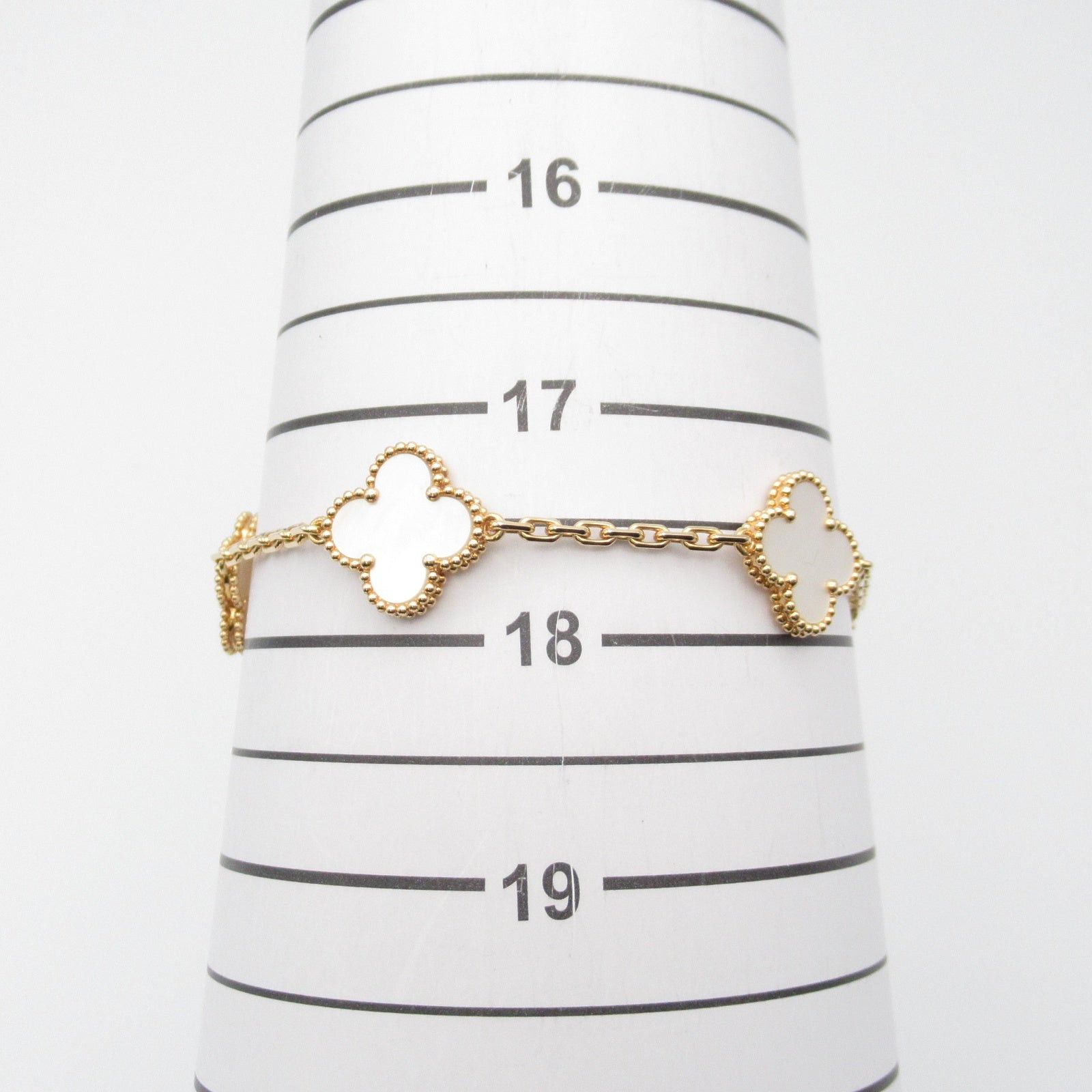 Van Cleef & Arpels Van Cleef Arpels Semi-Custom Alhambra Bless 5 Motifs Bracelet K18Pg (Pink Gold) Mother Of Pearl White Size ONE SIZE - 7 Thumbnail