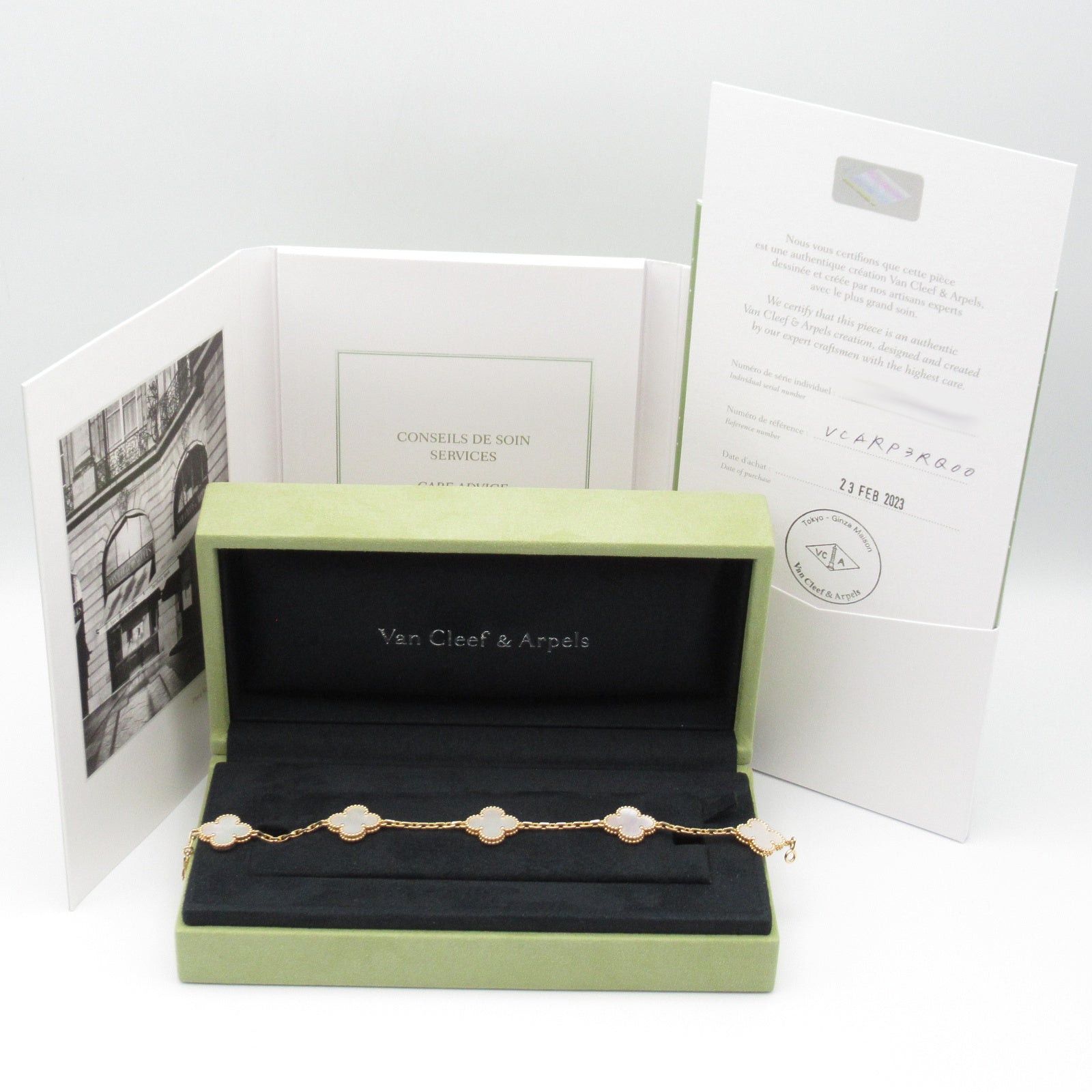Van Cleef & Arpels Van Cleef Arpels Semi-Custom Alhambra Bless 5 Motifs Bracelet K18Pg (Pink Gold) Mother Of Pearl White Size ONE SIZE - 8 Thumbnail