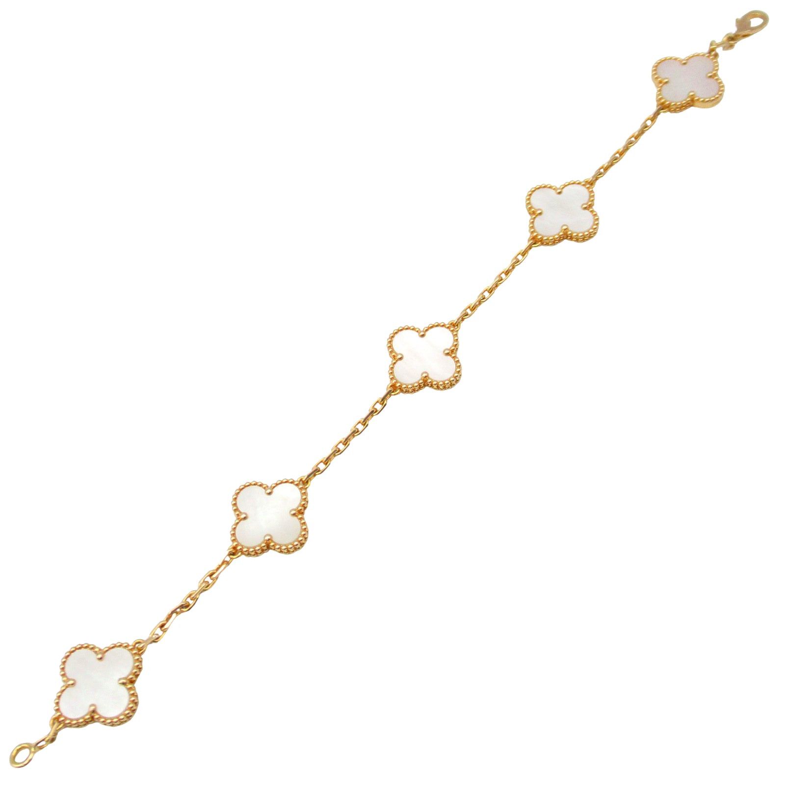 Van Cleef & Arpels Van Cleef Arpels Semi-Custom Alhambra Bless 5 Motifs Bracelet K18Pg (Pink Gold) Mother Of Pearl White Size ONE SIZE - 3 Thumbnail