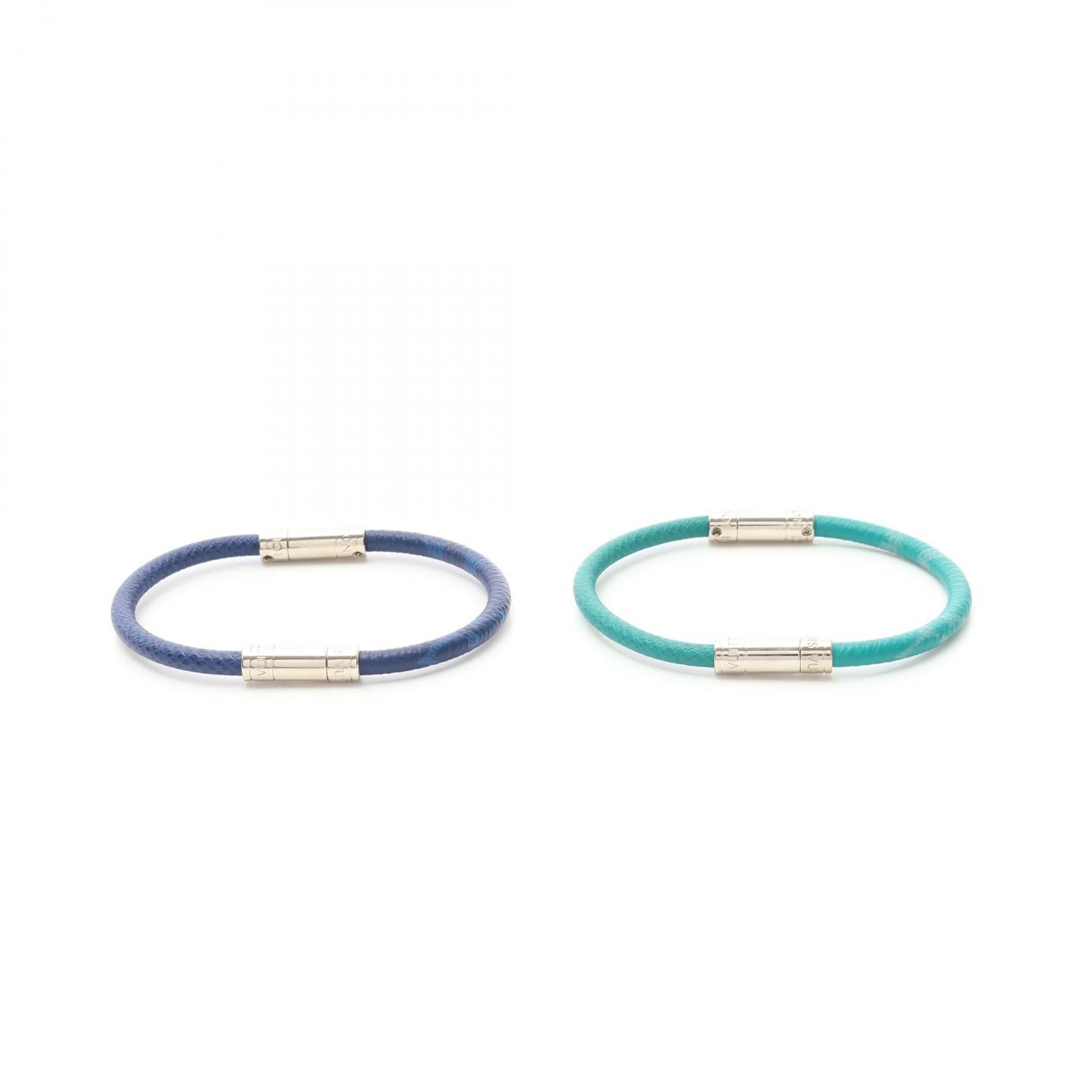 Louis Vuitton Louis Vuitton Taigarama Brasserie Neosplit Set Of 2 Bracelet Leather Blue Green Size ONE SIZE - 2 Thumbnail