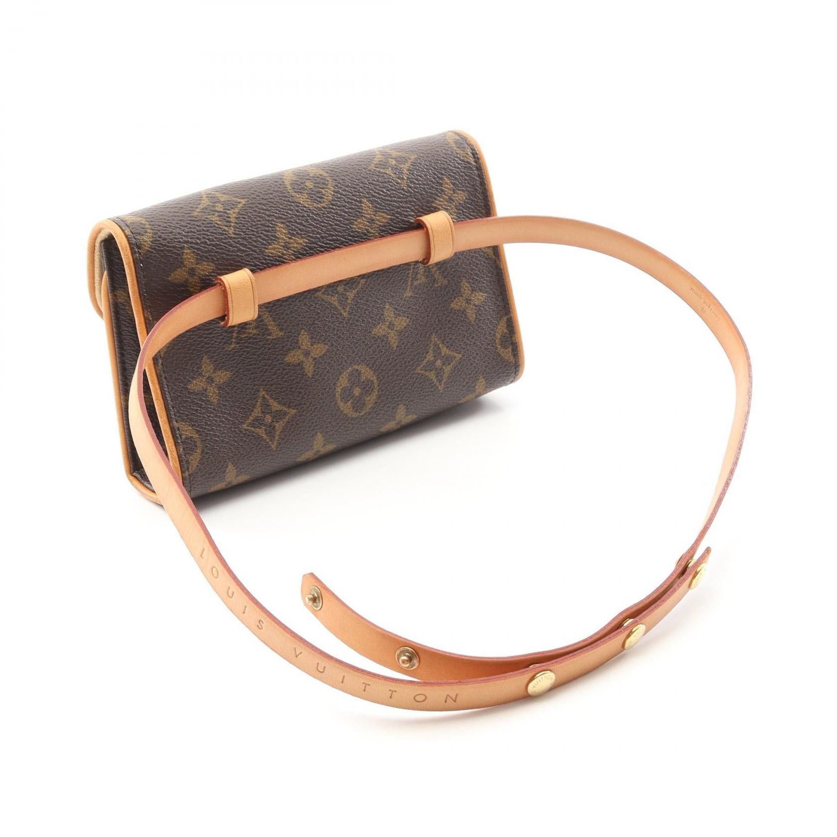 Louis Vuitton Louis Vuitton Pochette Florentine Monogram Body Bag Waist Leather Brown With Button Pressure (M) Size ONE SIZE - 2 Thumbnail