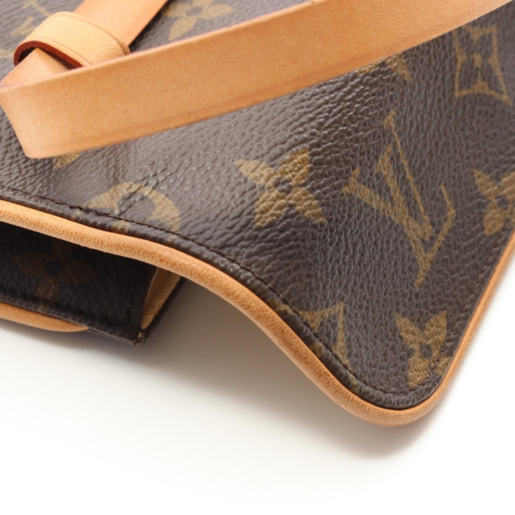 Louis Vuitton Louis Vuitton Pochette Florentine Monogram Body Bag Waist Leather Brown With Button Pressure (M) Size ONE SIZE - 8 Thumbnail