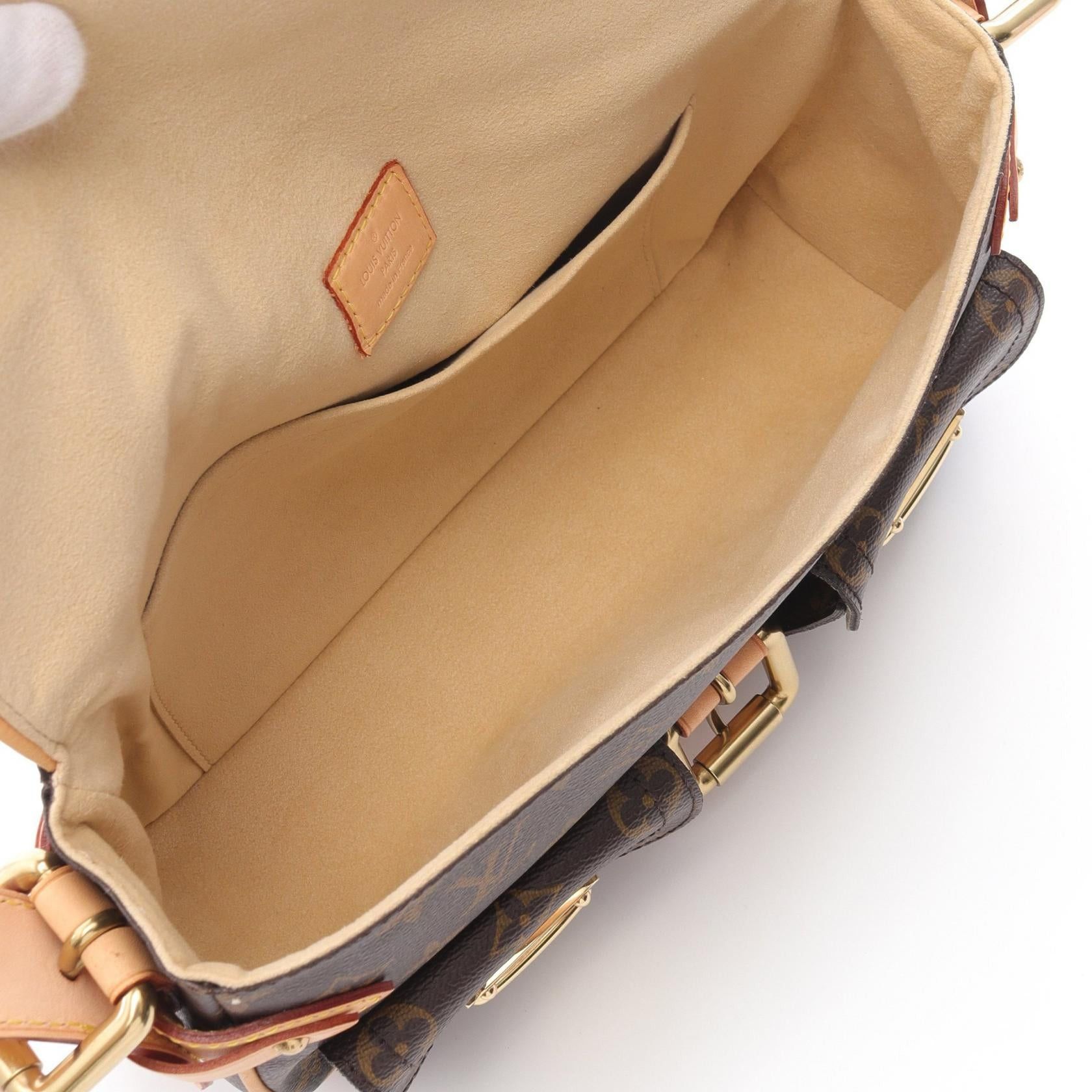 Louis Vuitton Louis Vuitton Hudson Pm Monogram Shoulder Bag Leather Brown Size ONE SIZE - 3 Thumbnail