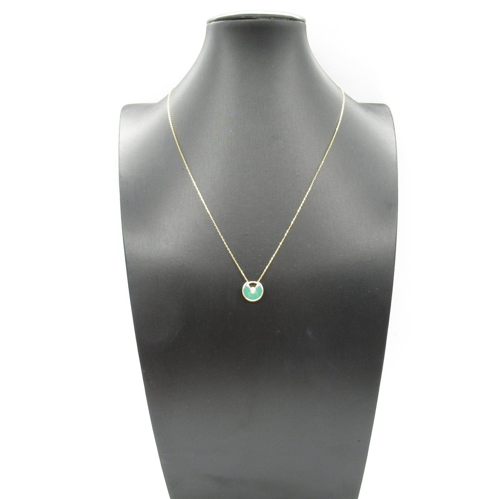 Cartier Cartier Amulet De Cartier Necklace Chrysoprase K18 (Yellow Gold) Diamond Clear Green Size ONE SIZE - 5 Thumbnail