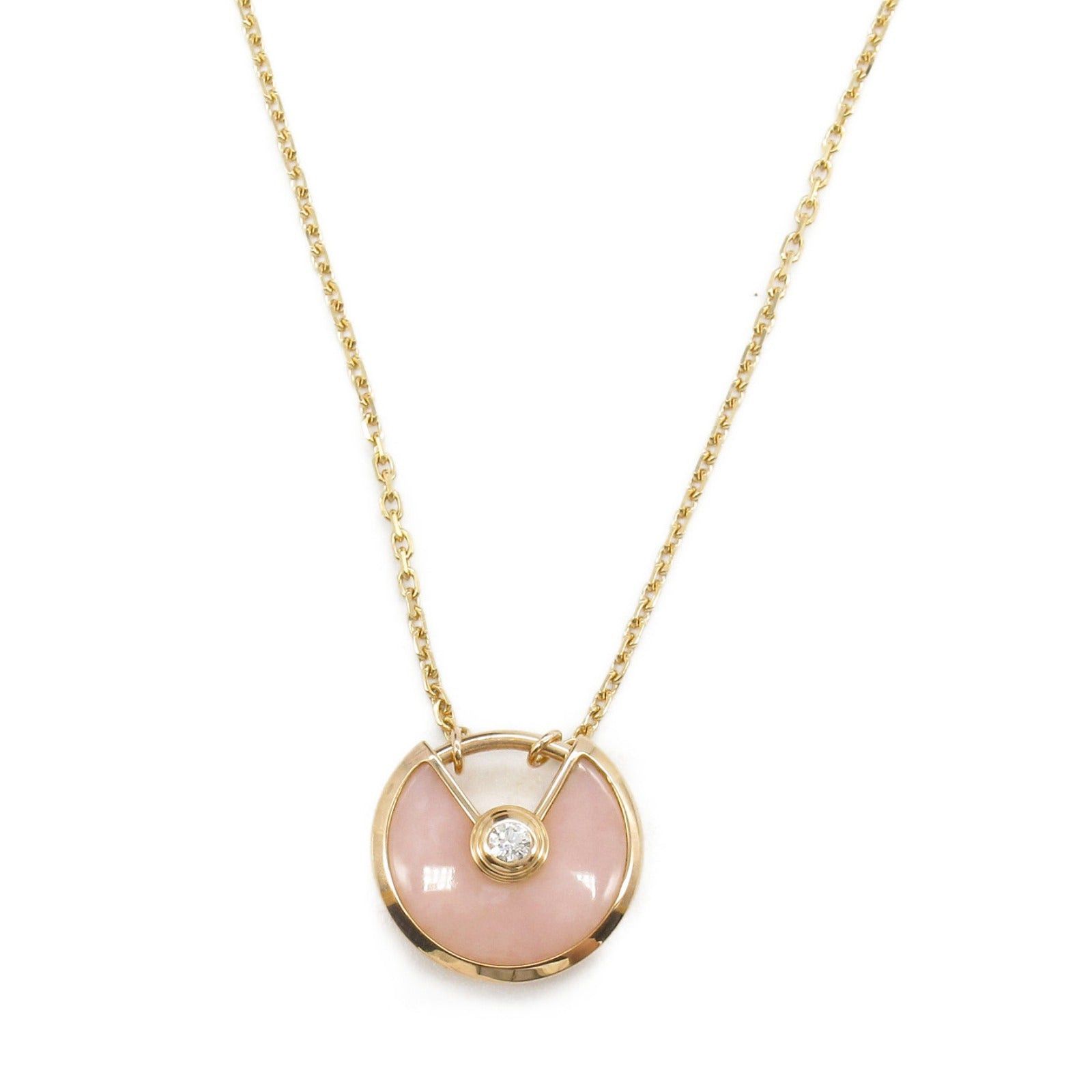 Cartier Cartier Amulet De Cartier Necklace Pink Opal K18Pg (Pink Gold) Diamond Size ONE SIZE - 2 Thumbnail