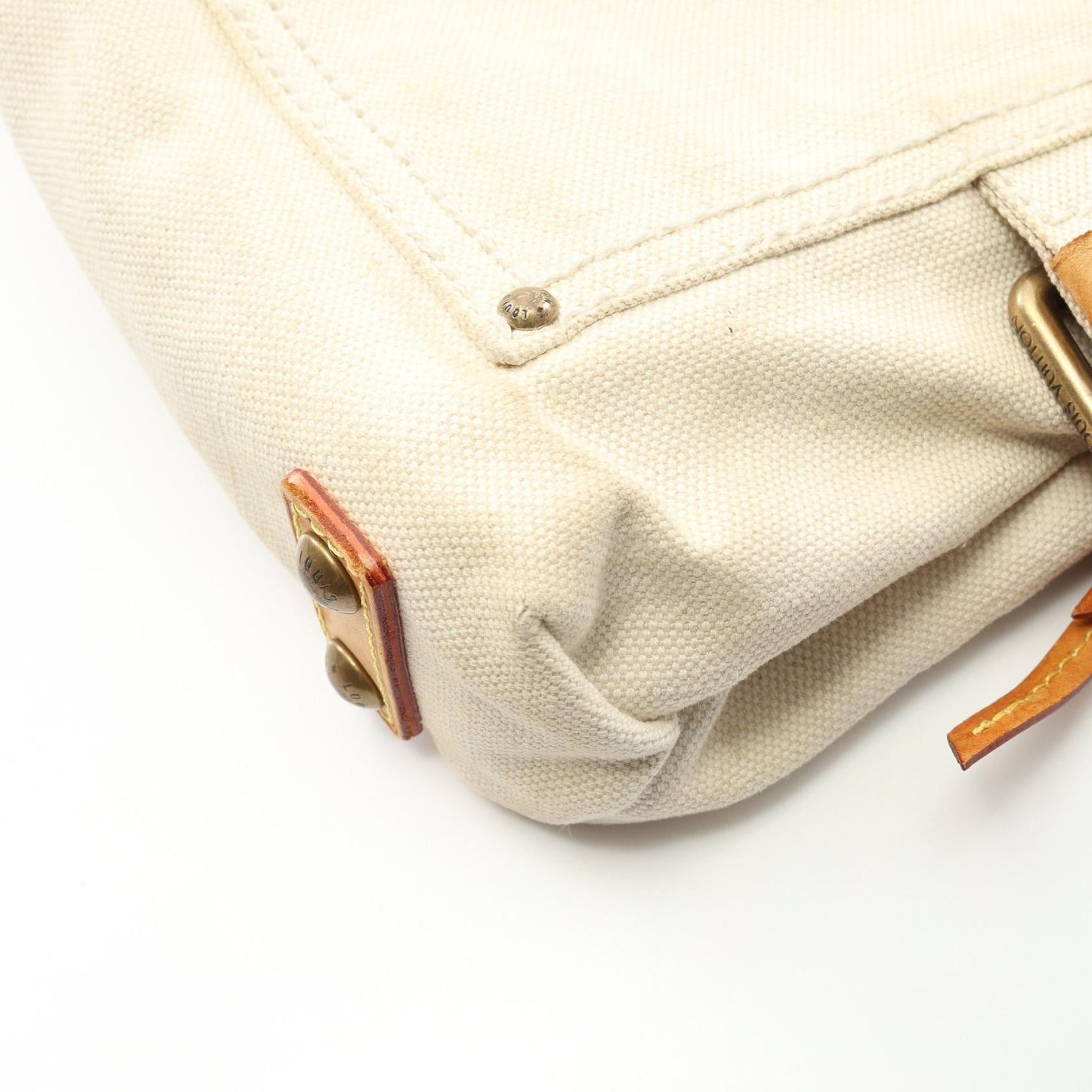 Louis Vuitton Louis Vuitton Globe Shopper Pm Cruise Line Handbag Canvas Leather Ivory Yellow Brown Multicolor Size ONE SIZE - 8 Thumbnail