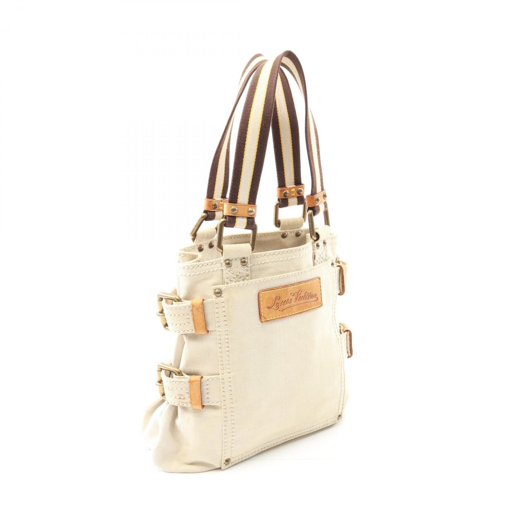 Louis Vuitton Louis Vuitton Globe Shopper Pm Cruise Line Handbag Canvas Leather Ivory Yellow Brown Multicolor Size ONE SIZE - 2 Thumbnail