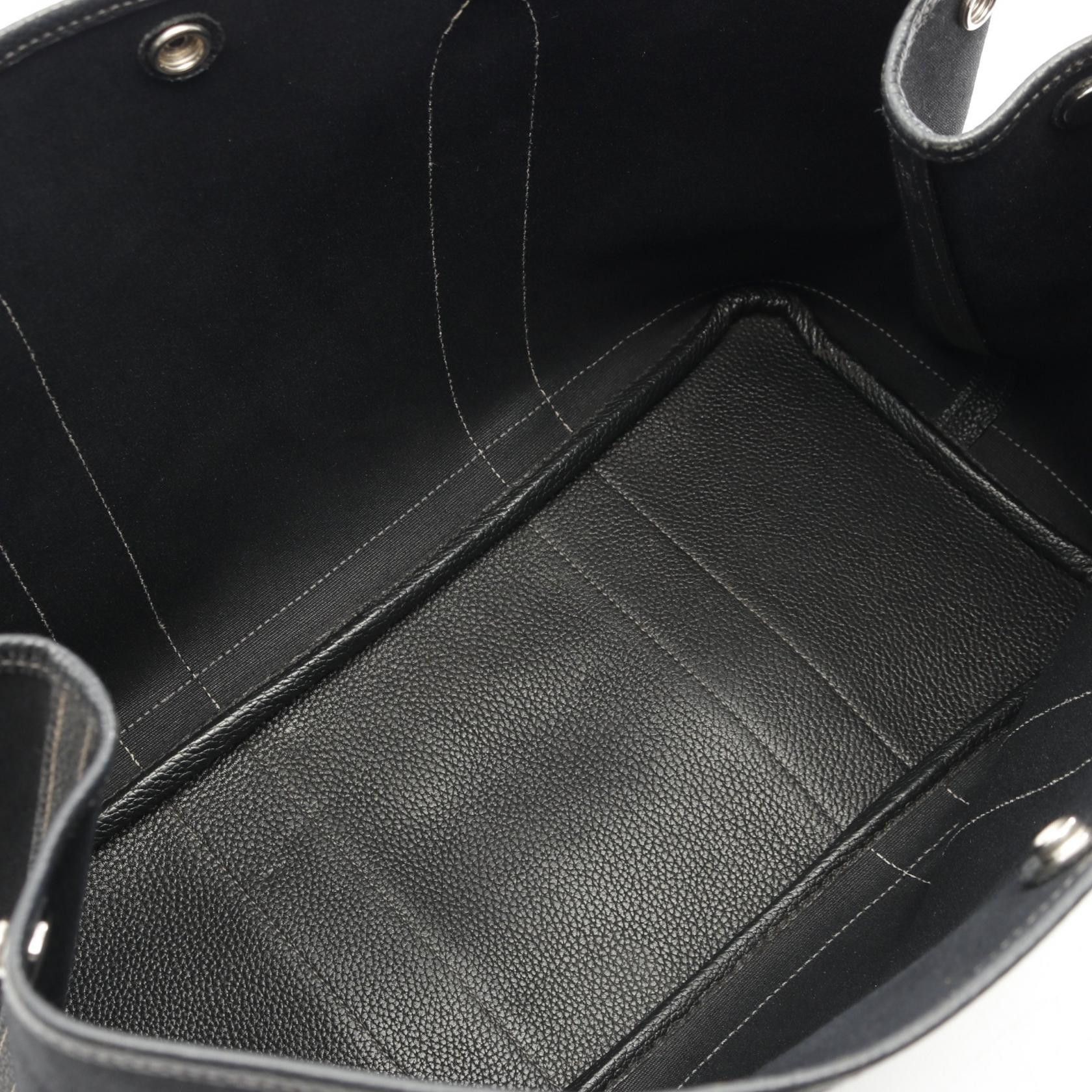 Hermes Hermes Garden Party Pm Handbag Tote Bag Toile Officier Leather Black Silver Hardware □J Carved Stamp Size ONE SIZE - 3 Thumbnail
