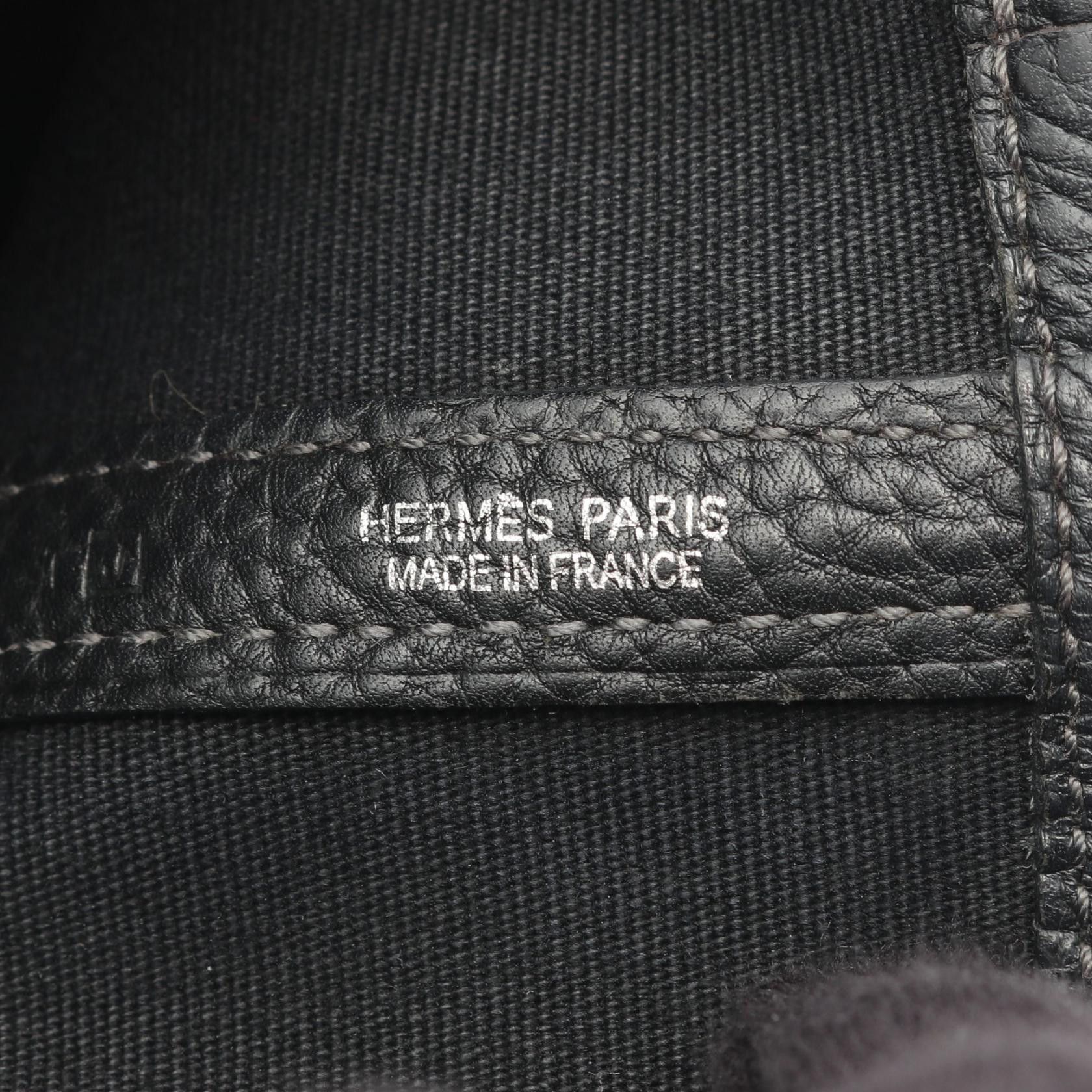 Hermes Hermes Garden Party Pm Handbag Tote Bag Toile Officier Leather Black Silver Hardware □J Carved Stamp Size ONE SIZE - 4 Thumbnail