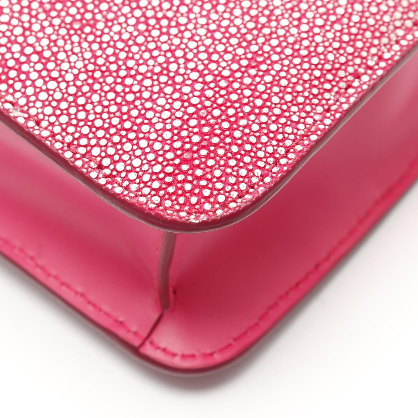 Bvlgari Bvlgari Serpenti Forever Chain Shoulder Bag Stingray Pink Silver Size ONE SIZE - 5 Thumbnail