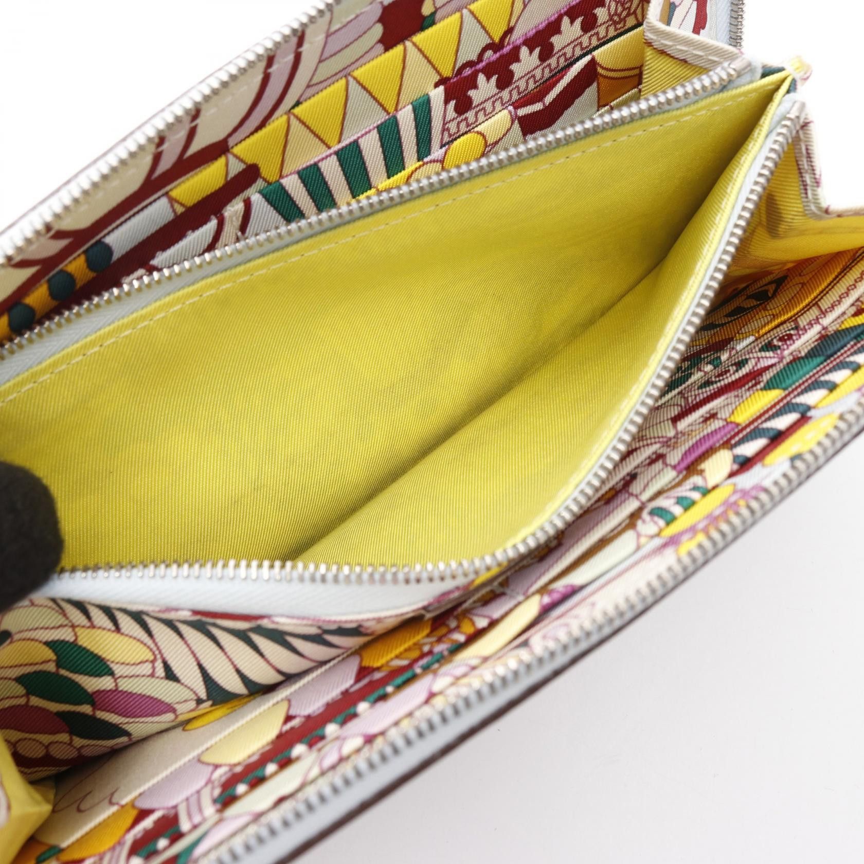 Hermes Hermes Azap Long Silk In A Patisserie Francaise Blue Blum Multi Round Zipper Wallet Veau Swift Light Multicolor Silver Hardware Z Stamp Size ONE SIZE - 6 Thumbnail