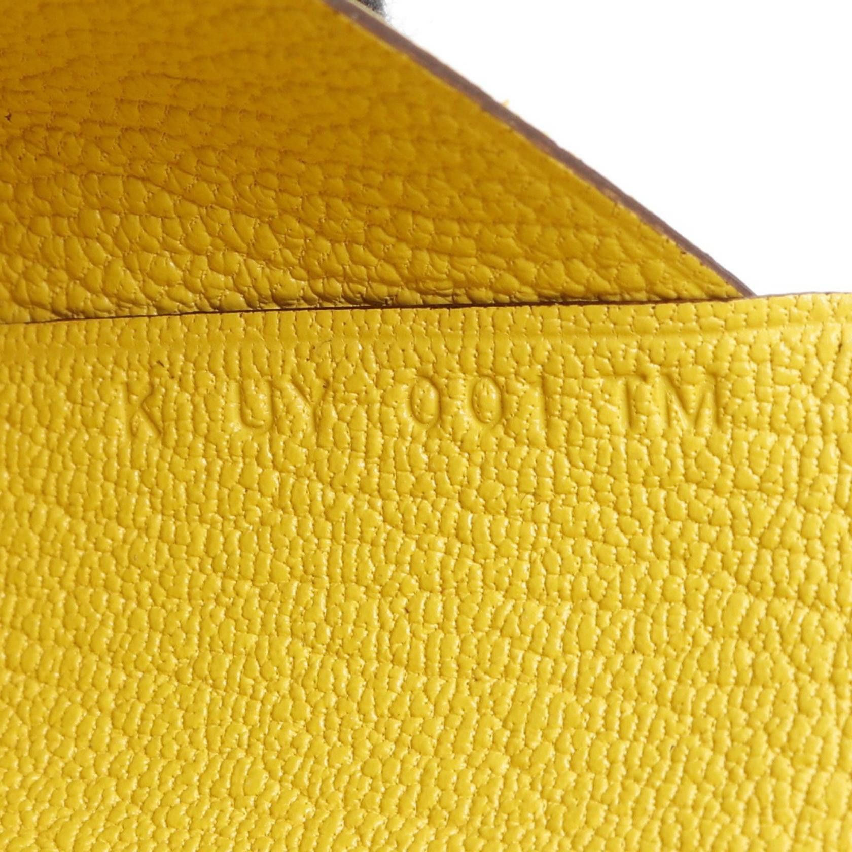 Hermes Hermes Calviduo Cumin Coin Purse Chevre Yellow Silver Hardware K Stamp Size ONE SIZE - 5 Thumbnail
