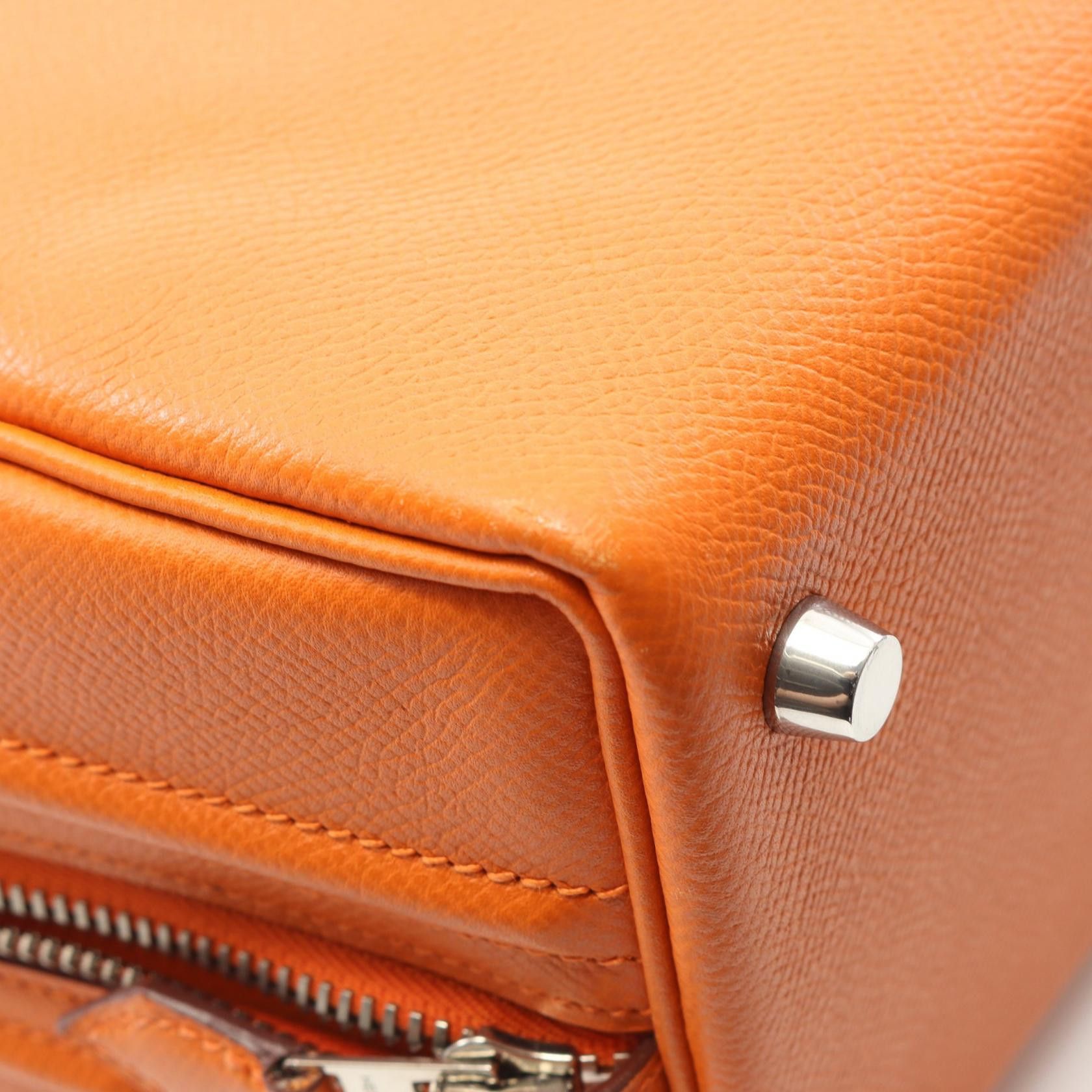 Hermes Hermes Sac Anvi 26 Handbag Veau Epsom Orange Silver Hardware Stamp Size ONE SIZE - 7 Thumbnail