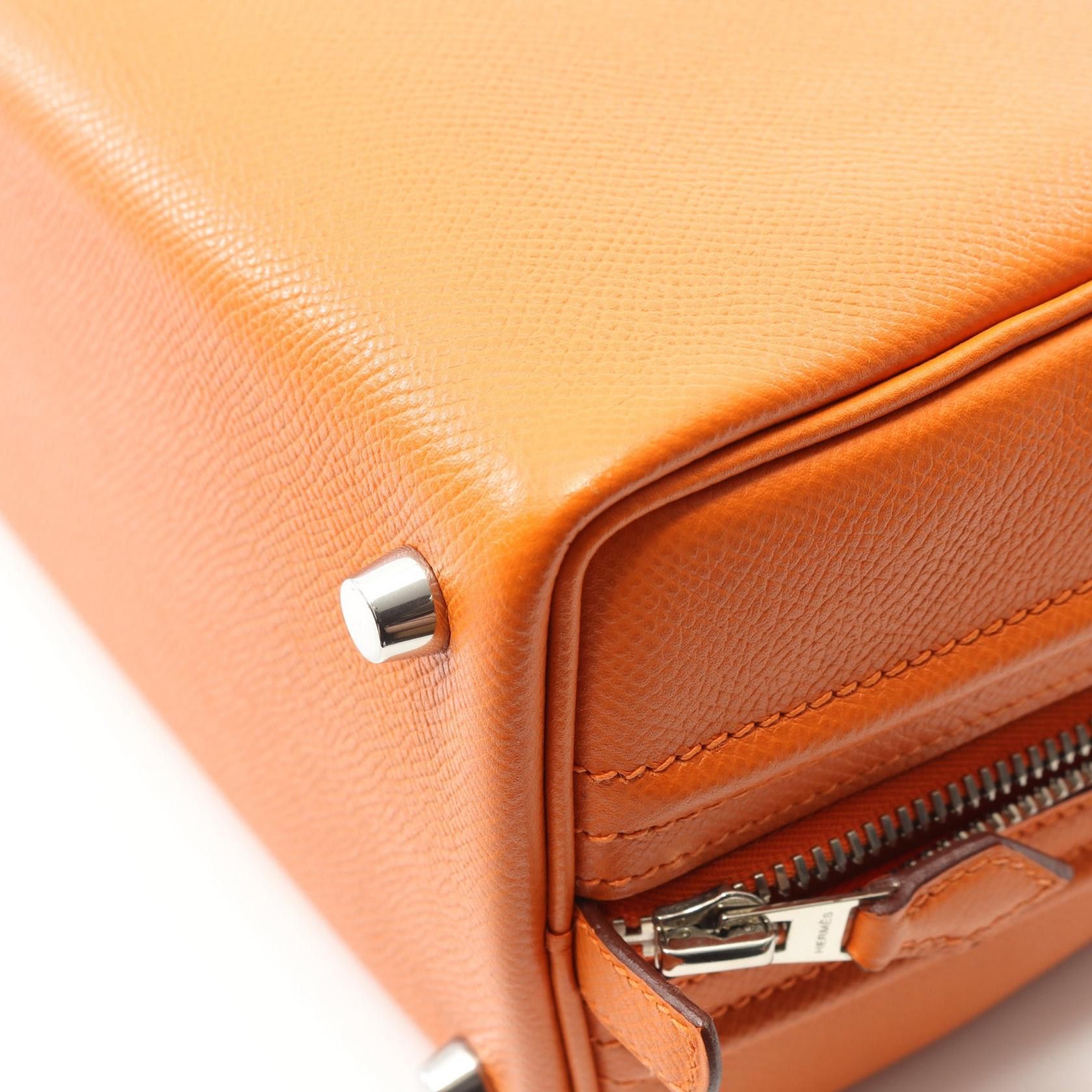 Hermes Hermes Sac Anvi 26 Handbag Veau Epsom Orange Silver Hardware Stamp Size ONE SIZE - 6 Thumbnail