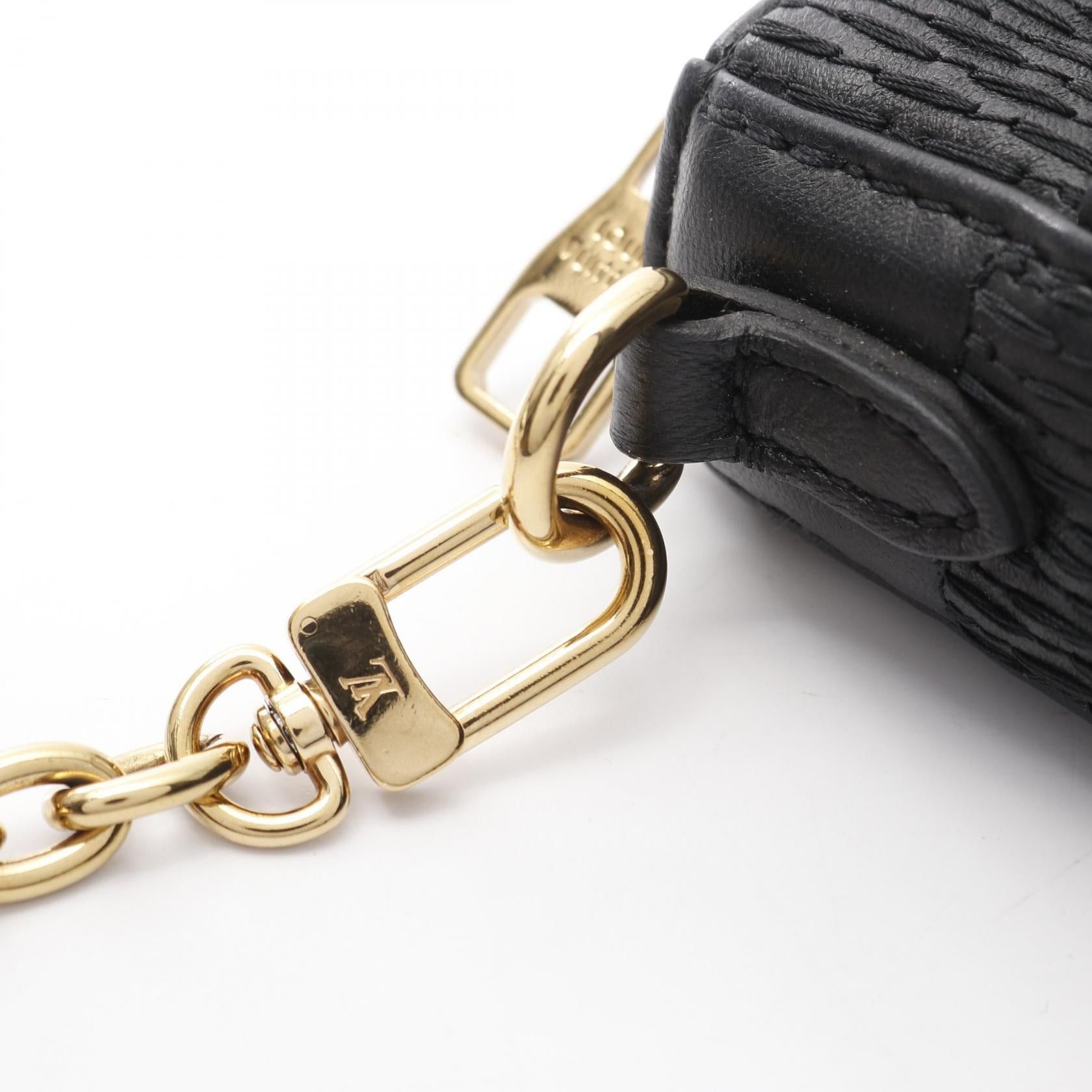 Louis Vuitton Louis Vuitton Troca Pm Noir Chain Handbag Leather Black Size ONE SIZE - 6 Thumbnail