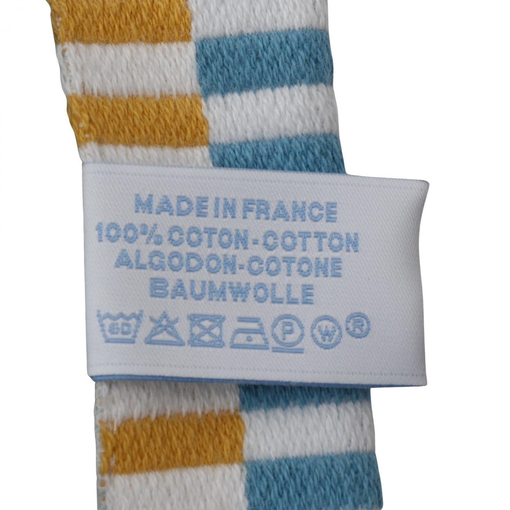 Hermes Hermes Bags Towel Cotton Light Blue Multicolor Size ONE SIZE - 3 Thumbnail