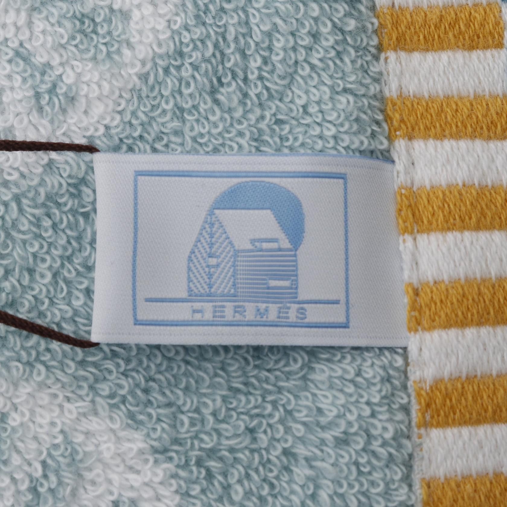 Hermes Hermes Bags Towel Cotton Light Blue Multicolor Size ONE SIZE - 2 Thumbnail