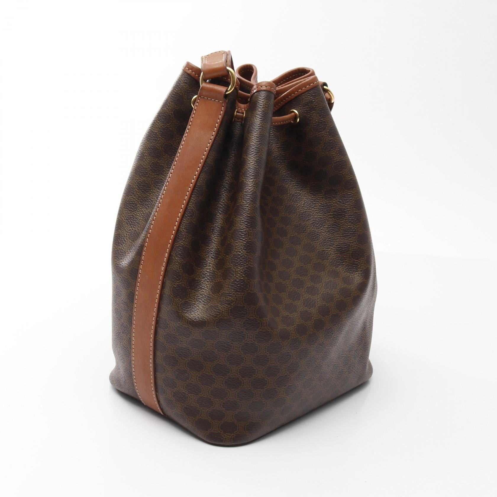 Celine Celine Macadam Shoulder Bag Purse Leather Brown Size ONE SIZE - 2 Thumbnail