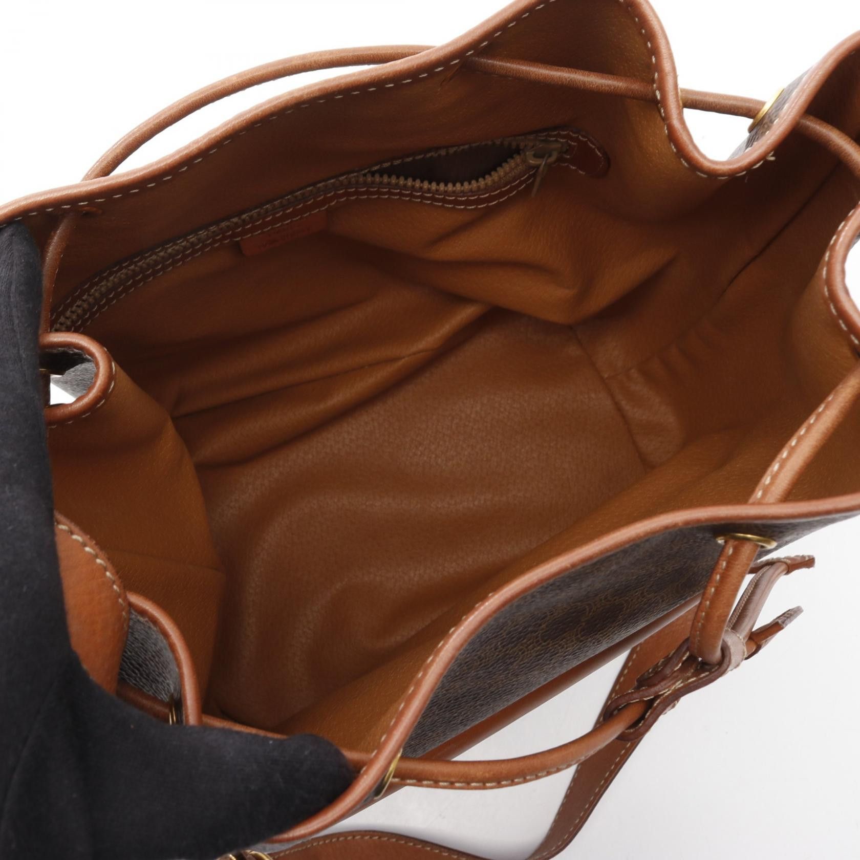 Celine Celine Macadam Shoulder Bag Purse Leather Brown Size ONE SIZE - 3 Thumbnail