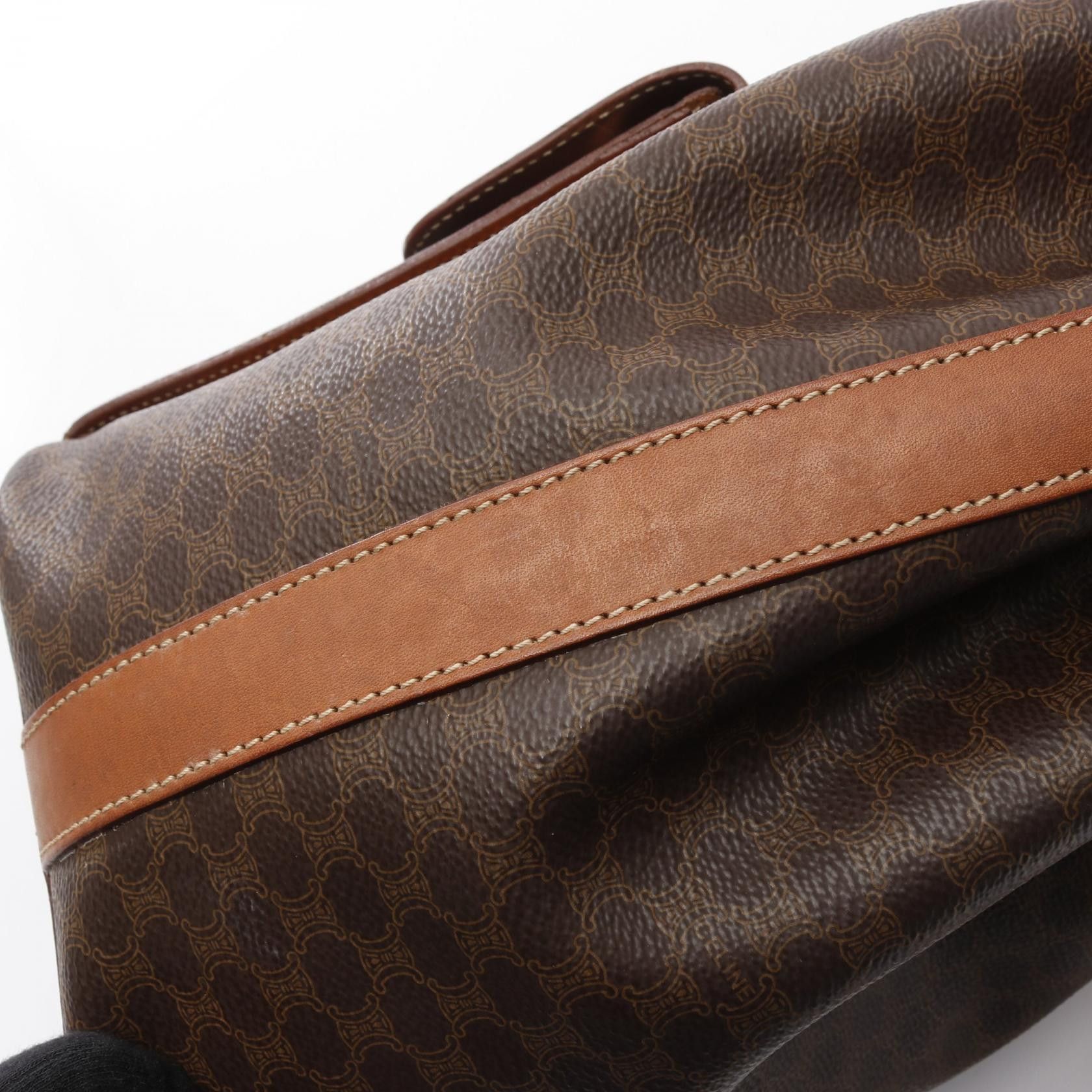 Celine Celine Macadam Shoulder Bag Purse Leather Brown Size ONE SIZE - 8 Thumbnail