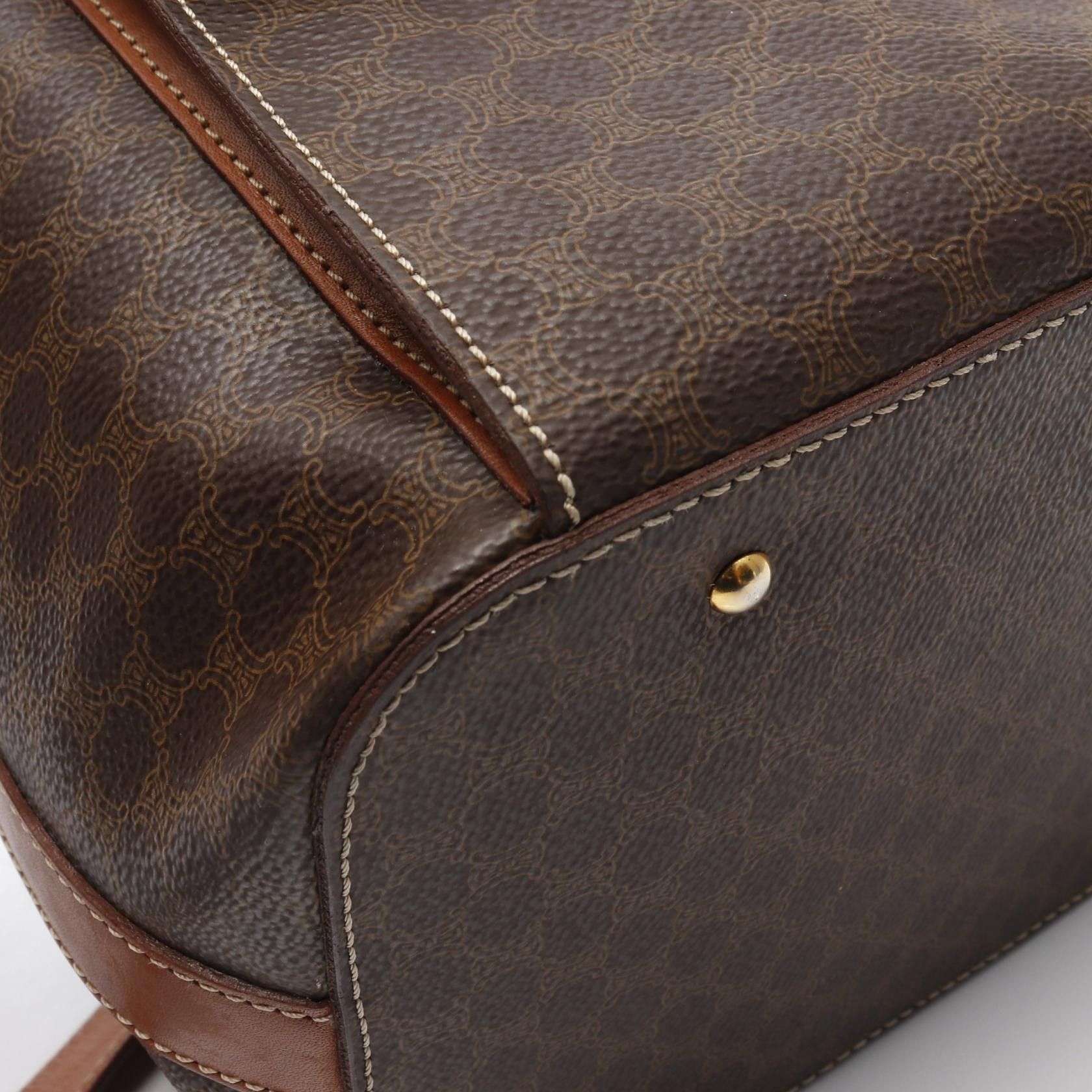 Celine Celine Macadam Shoulder Bag Purse Leather Brown Size ONE SIZE - 6 Thumbnail