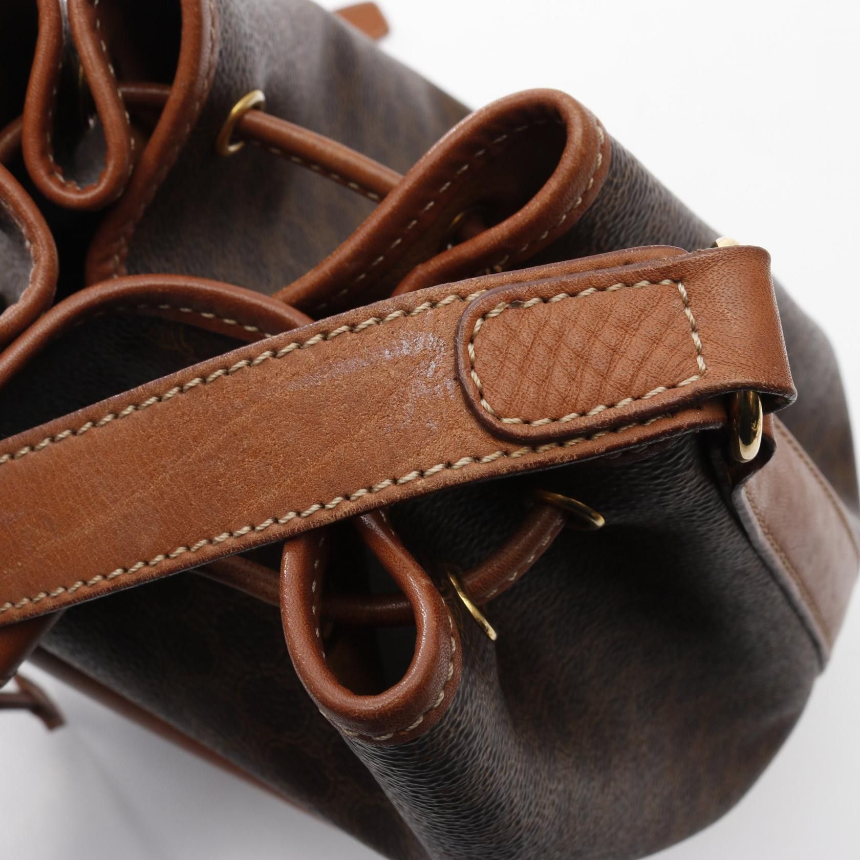 Celine Celine Macadam Shoulder Bag Purse Leather Brown Size ONE SIZE - 7 Thumbnail