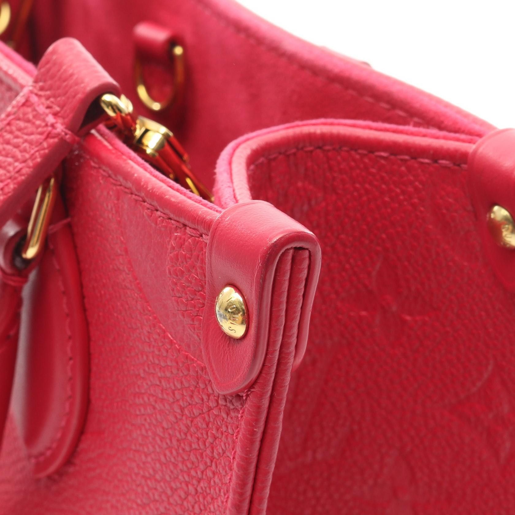 Louis Vuitton Louis Vuitton On-The-Go Pm Monogram Empreinte Freesia Handbag Tote Bag Leather Pink Size ONE SIZE - 6 Thumbnail
