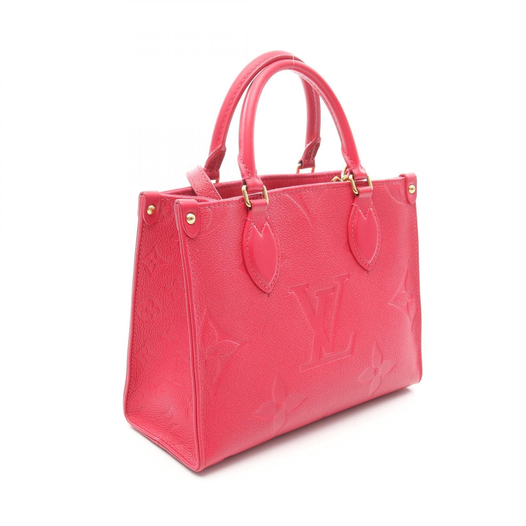 Louis Vuitton Louis Vuitton On-The-Go Pm Monogram Empreinte Freesia Handbag Tote Bag Leather Pink Size ONE SIZE - 2 Thumbnail