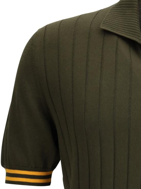 Kiton KITON Men Polo Shirts UMK0708V105A003 MILITAREAR GREEN Size US S / EU 44-46 / 1 - 3 Thumbnail