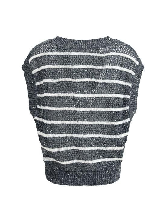 Brunello Cucinelli BRUNELLO CUCINELLI Women Sweater MCO558902 CAS74 BLUE Size XL / US 12-14 / IT 48-50 - 2 Thumbnail