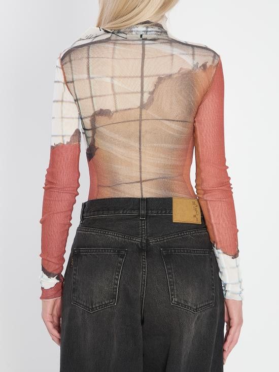 Jean Paul Gaultier JEAN PAUL GAULTIER Women Bodysuit Tops W TO308 WHITE Size M / US 6-8 / IT 42-44 - 4 Thumbnail