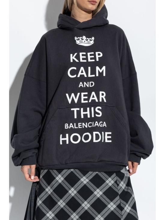 Balenciaga BALENCIAGA Women Hoodies 803265D TRVC59034 Black Size XS / US 0-2 / IT 36-38 - 5 Thumbnail
