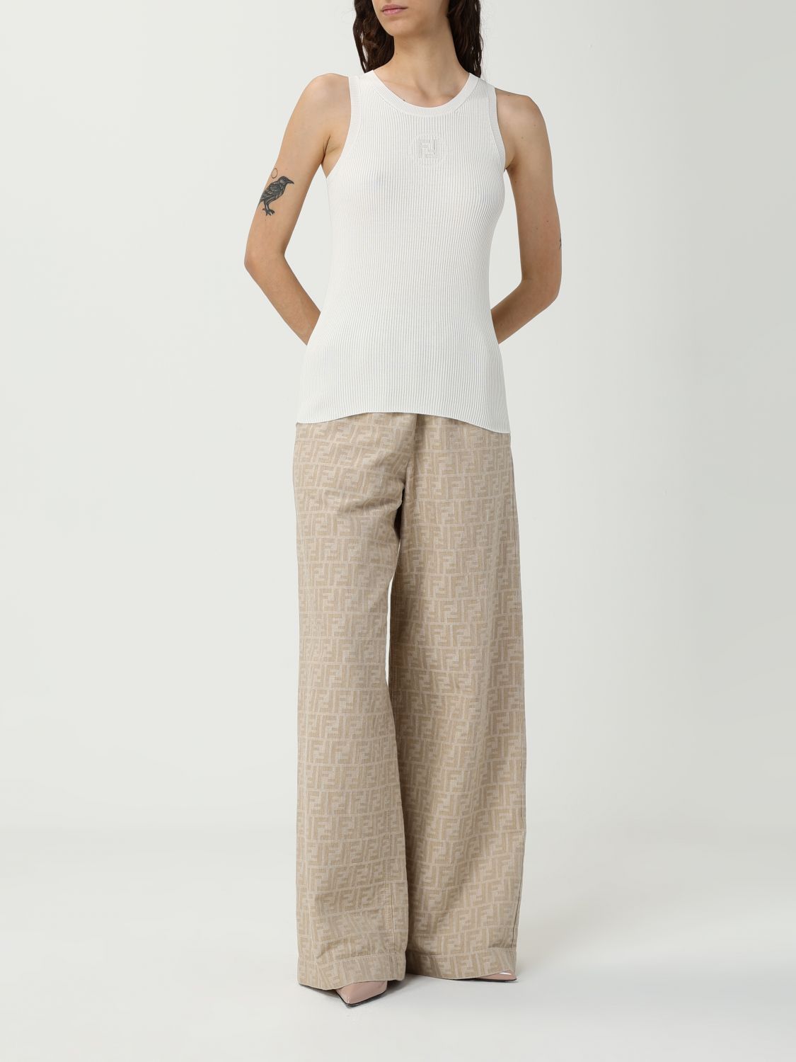 Fendi Fendi Sweater Woman White Size M / US 6-8 / IT 42-44 - 2 Thumbnail