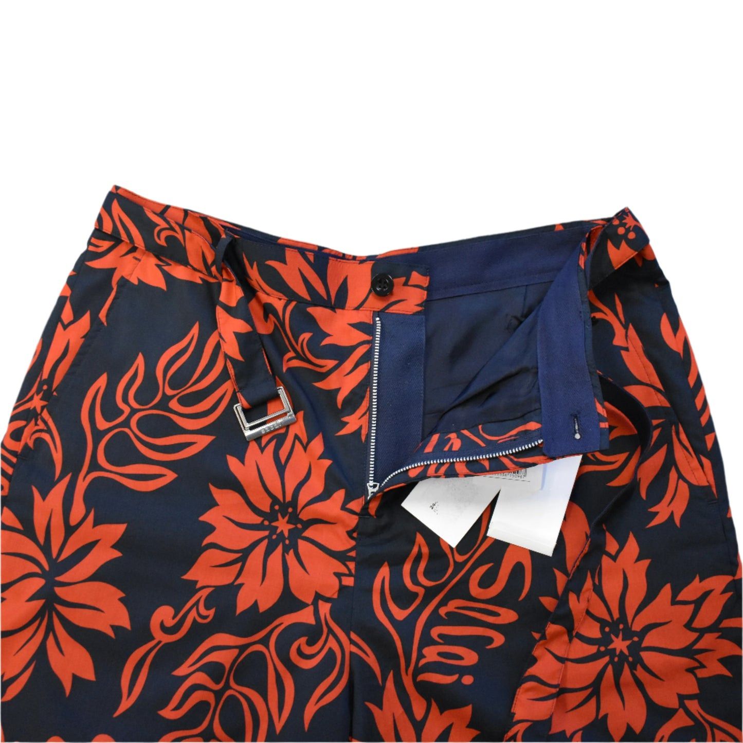 Sacai Sacai Black Red Floral Print Belted Shorts Size US 36 / EU 52 - 3 Thumbnail