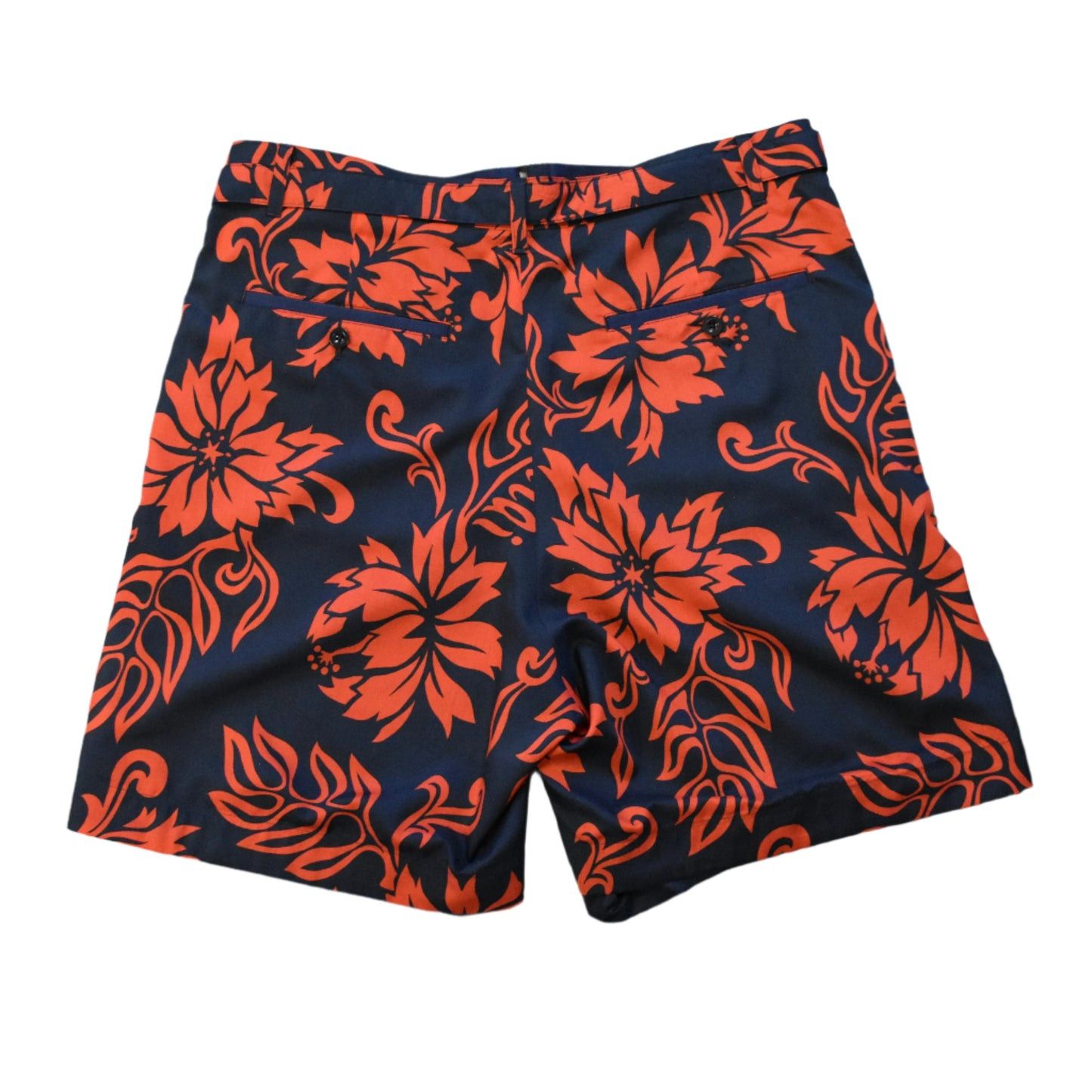 Sacai Sacai Black Red Floral Print Belted Shorts Size US 36 / EU 52 - 2 Thumbnail