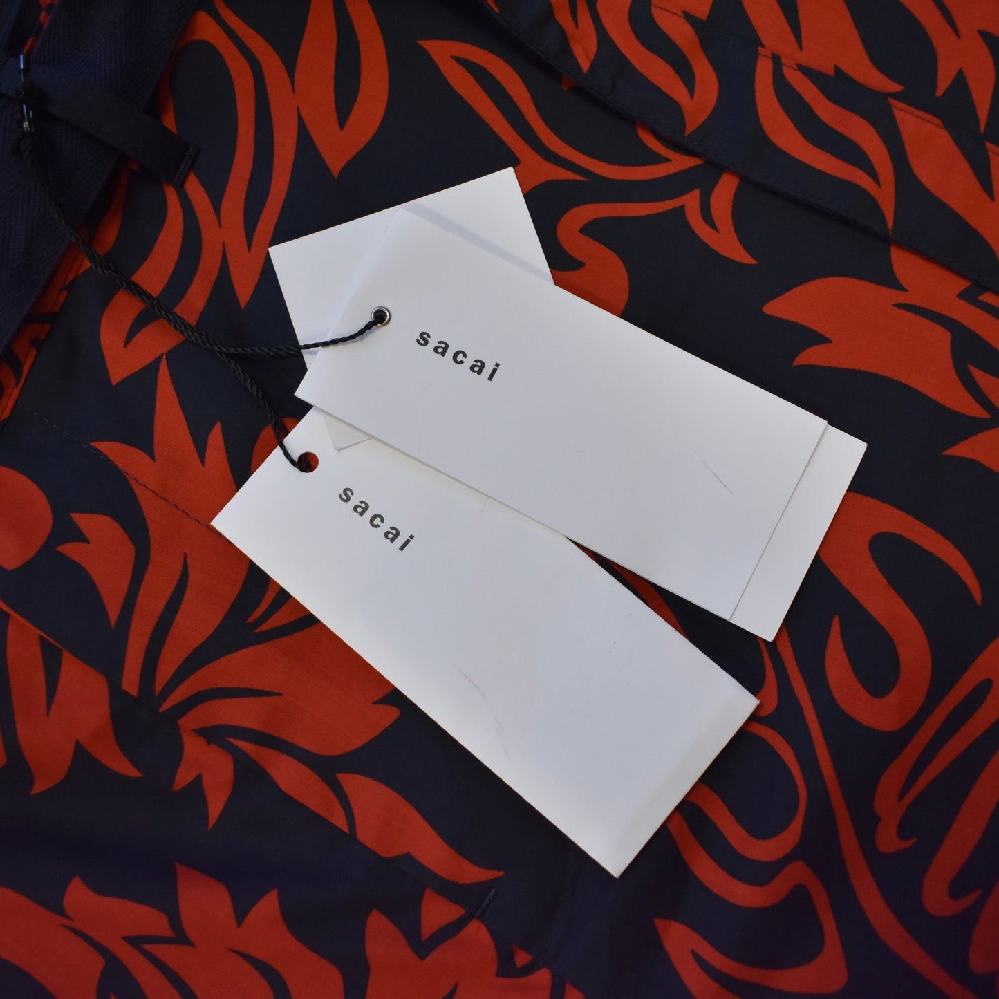 Sacai Sacai Black Red Floral Print Belted Shorts Size US 36 / EU 52 - 5 Thumbnail