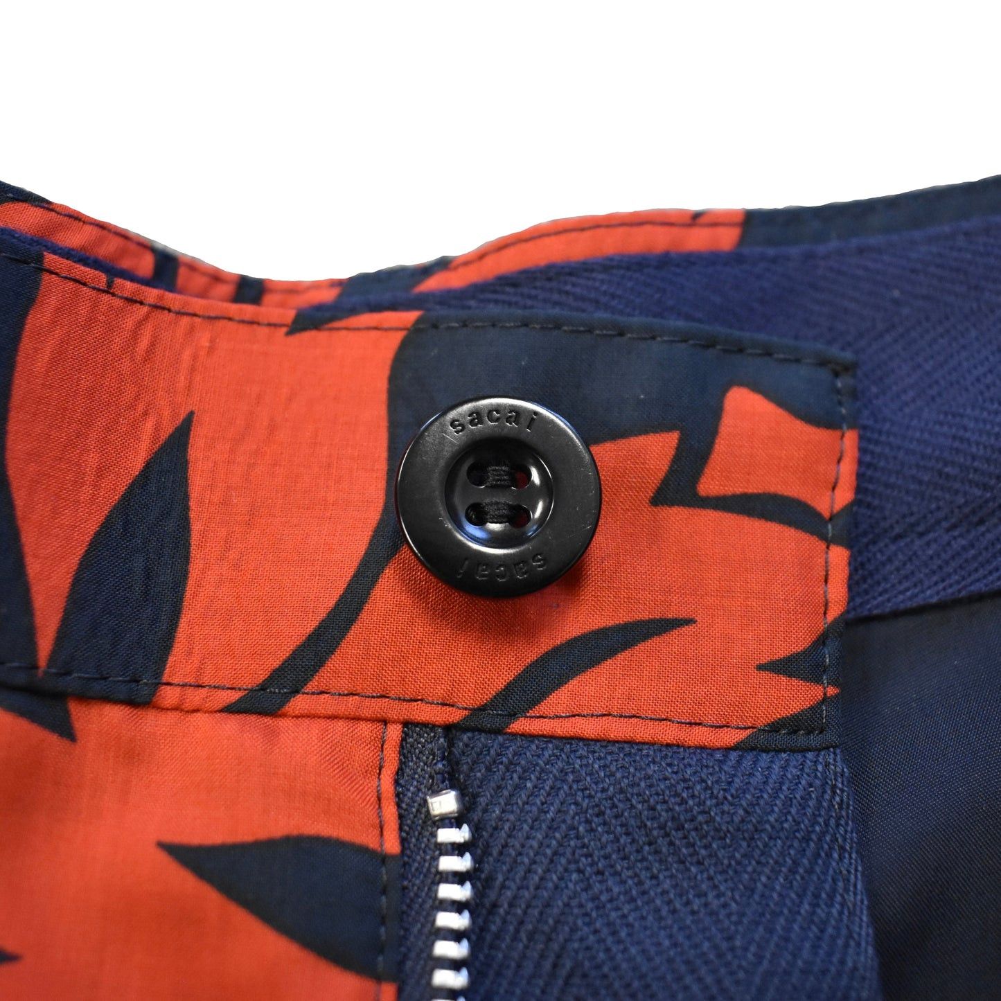Sacai Sacai Black Red Floral Print Belted Shorts Size US 36 / EU 52 - 8 Thumbnail