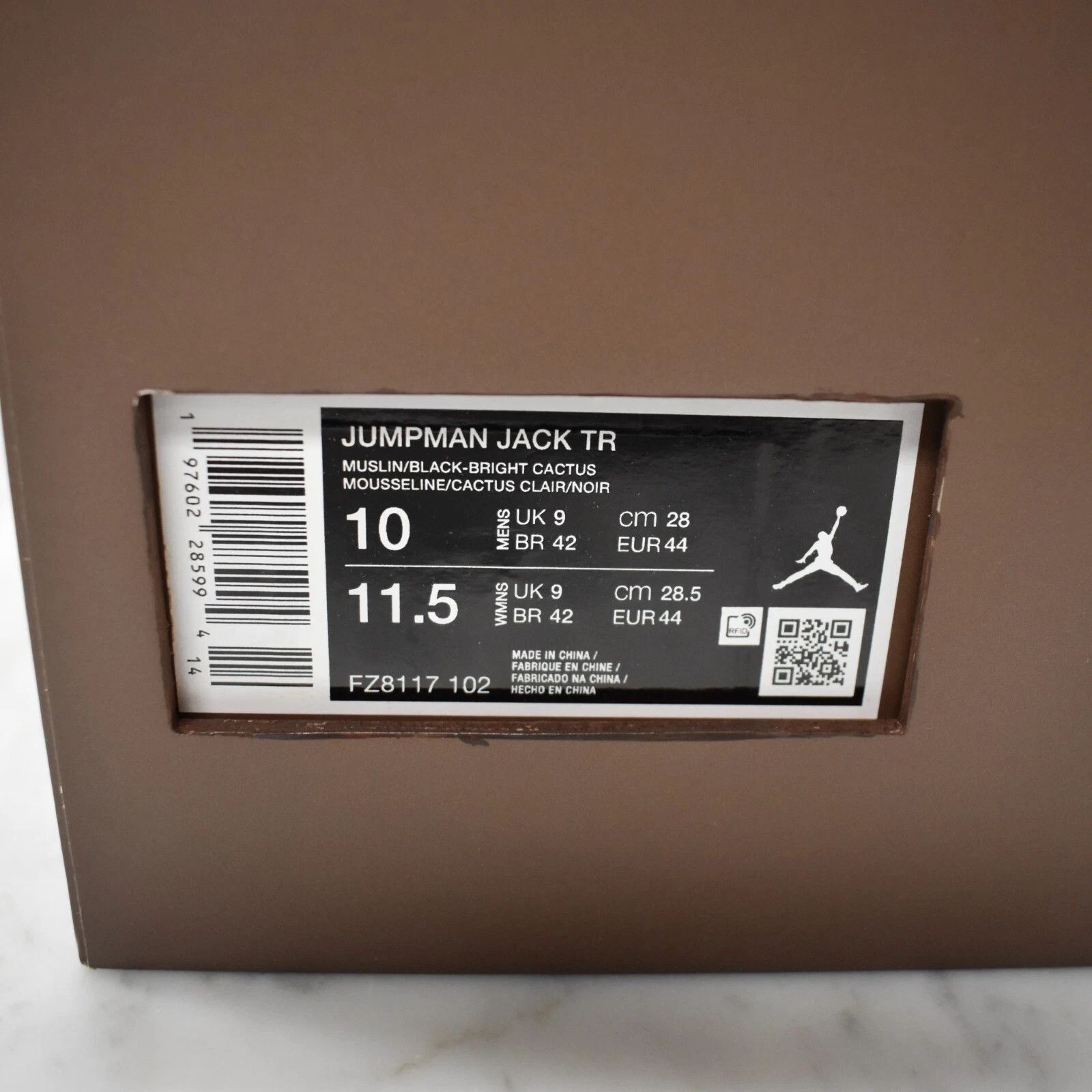Jordan Brand × Nike × Travis Scott Nike Travis Scott Jordan Jumpman Jack TR Cactus Muslin Size US 10 / EU 43 - 20 Thumbnail