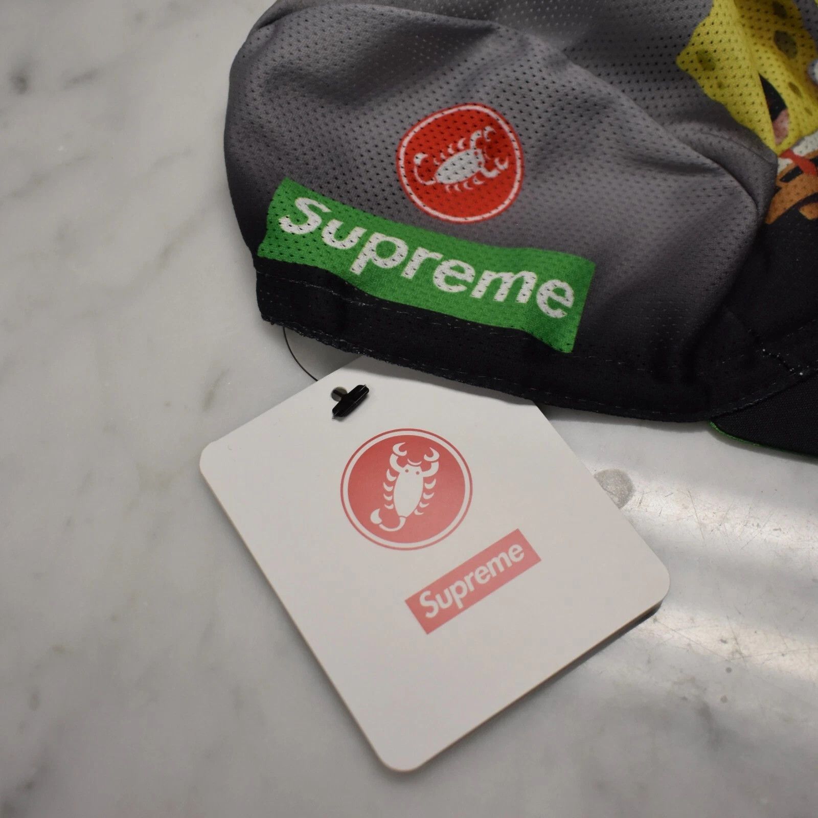 Supreme Supreme Castelli Spongebob Box Logo Cycling Cap Hat Black Size ONE SIZE - 7 Thumbnail