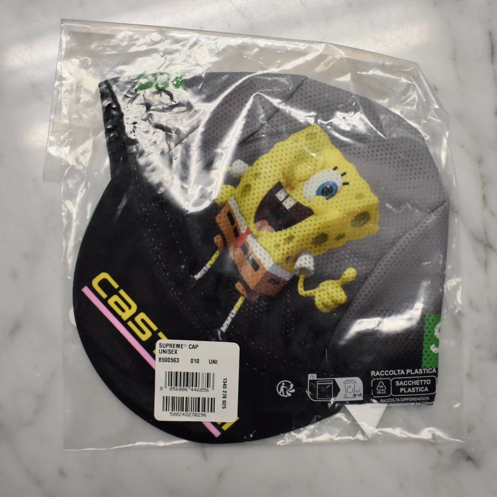 Supreme Supreme Castelli Spongebob Box Logo Cycling Cap Hat Black Size ONE SIZE - 4 Thumbnail