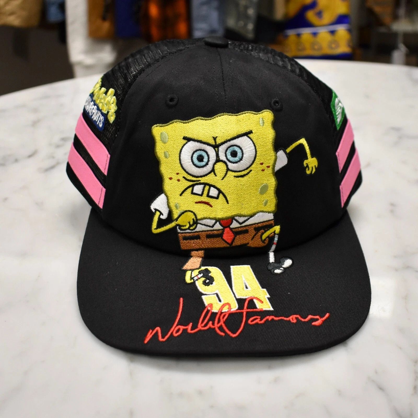 Jeff Hamilton × Supreme Supreme Jeff Hamilton Spongebob Racing Trucker Hat Black Size ONE SIZE - 2 Thumbnail