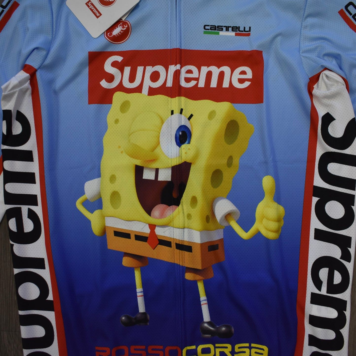 Supreme Supreme Castelli Spongebob Box Logo Cycling Jersey Blue Size US L / EU 52-54 / 3 - 6 Thumbnail