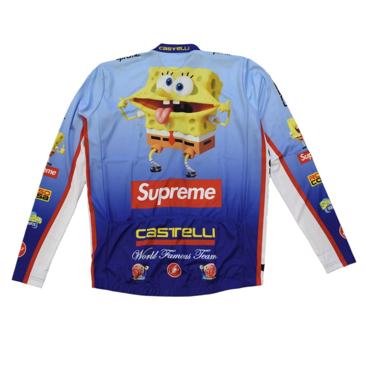 Supreme Supreme Castelli Spongebob Box Logo Cycling Jersey Blue Size US L / EU 52-54 / 3 - 2 Thumbnail