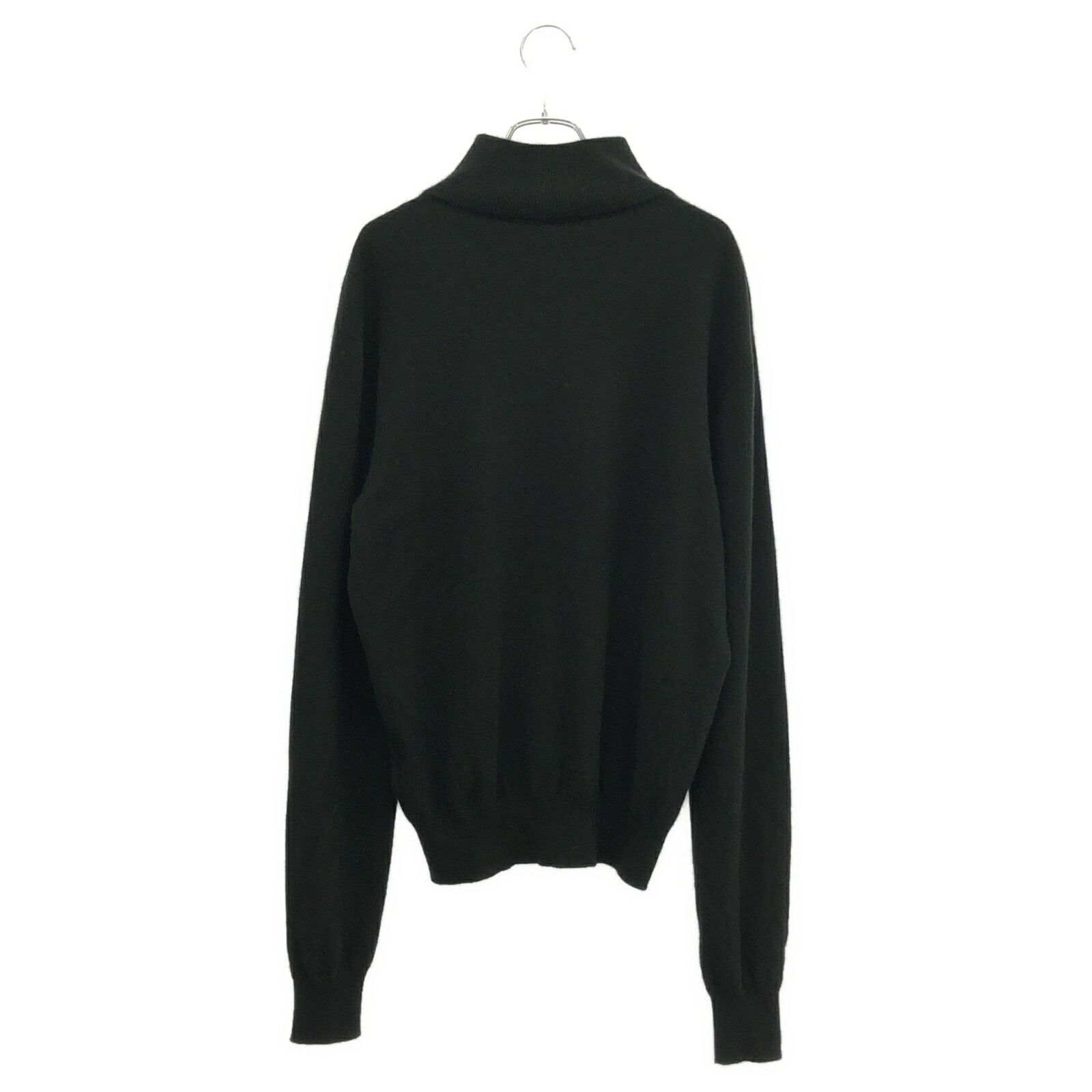 トップス Hermes Cashmere Half Zip Knitwear HERMES Size L Yellow Ribbed Knit Wool / Cashmere Half Zip