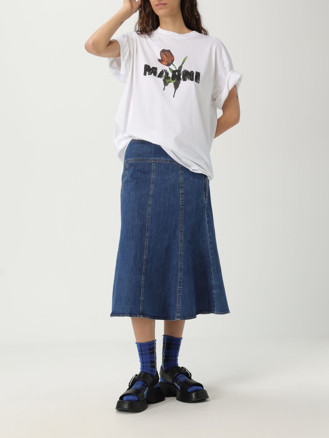 Marni Marni T-Shirt Woman White Size S / US 4 / IT 40 - 2 Thumbnail