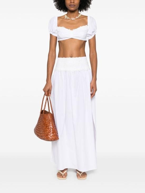 スカート ERMANNO SCERVINO Women Skirts D464O605 OVZ 10601 White ERMANNO SCERVINO Women Mid Skirts D464O605 OVZ10601 White