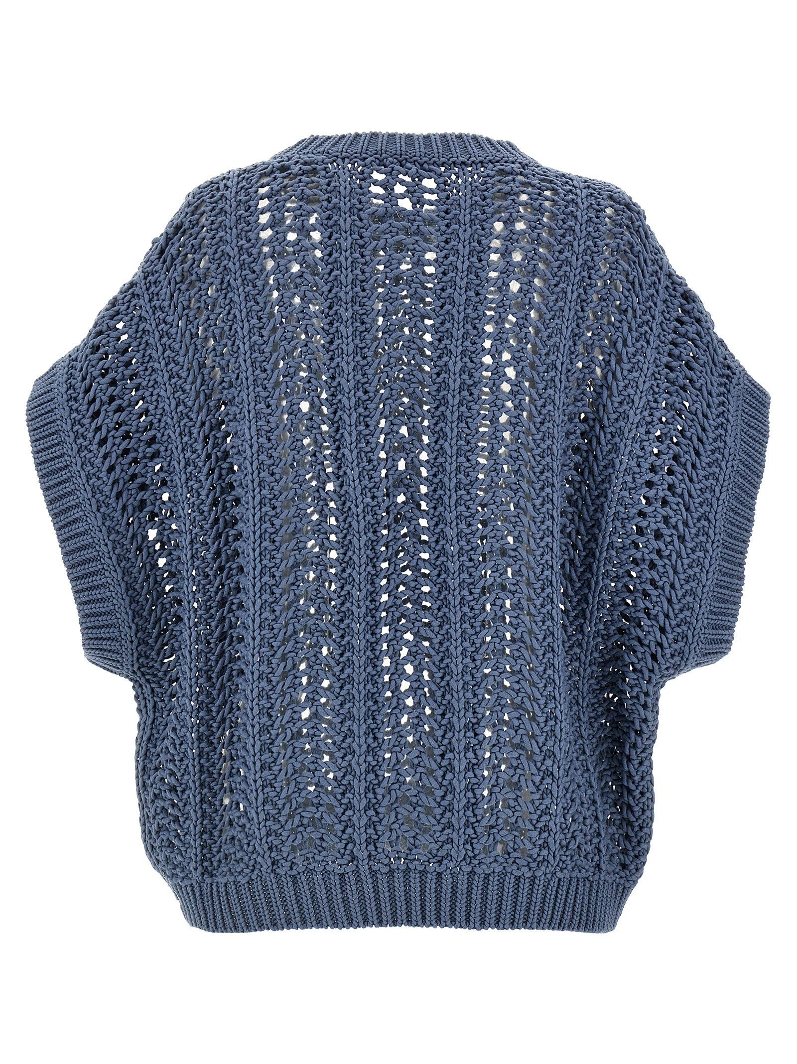 Brunello Cucinelli Ribbed Net Sweater Size M / US 6-8 / IT 42-44 - 2 Thumbnail